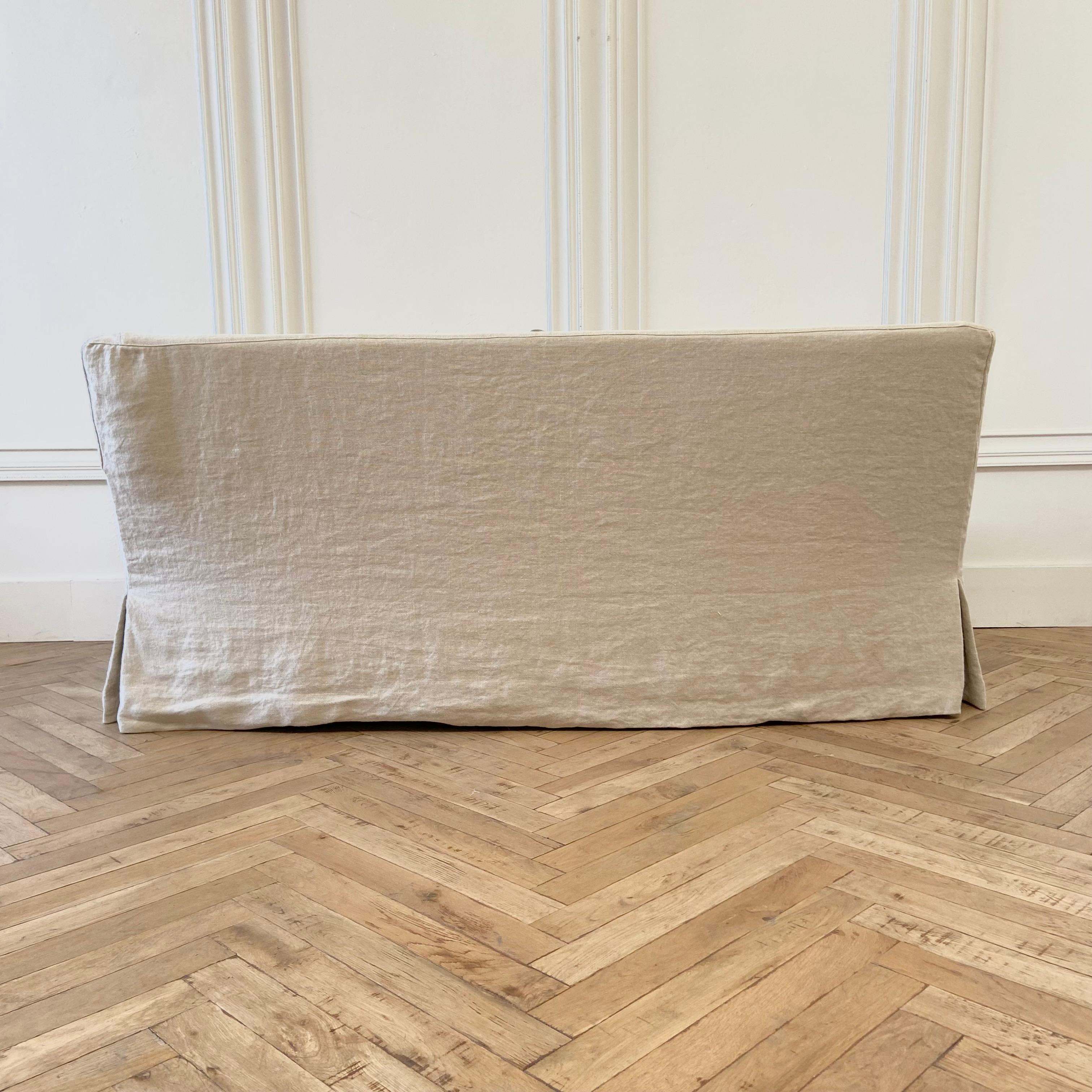 linen loose cover sofa