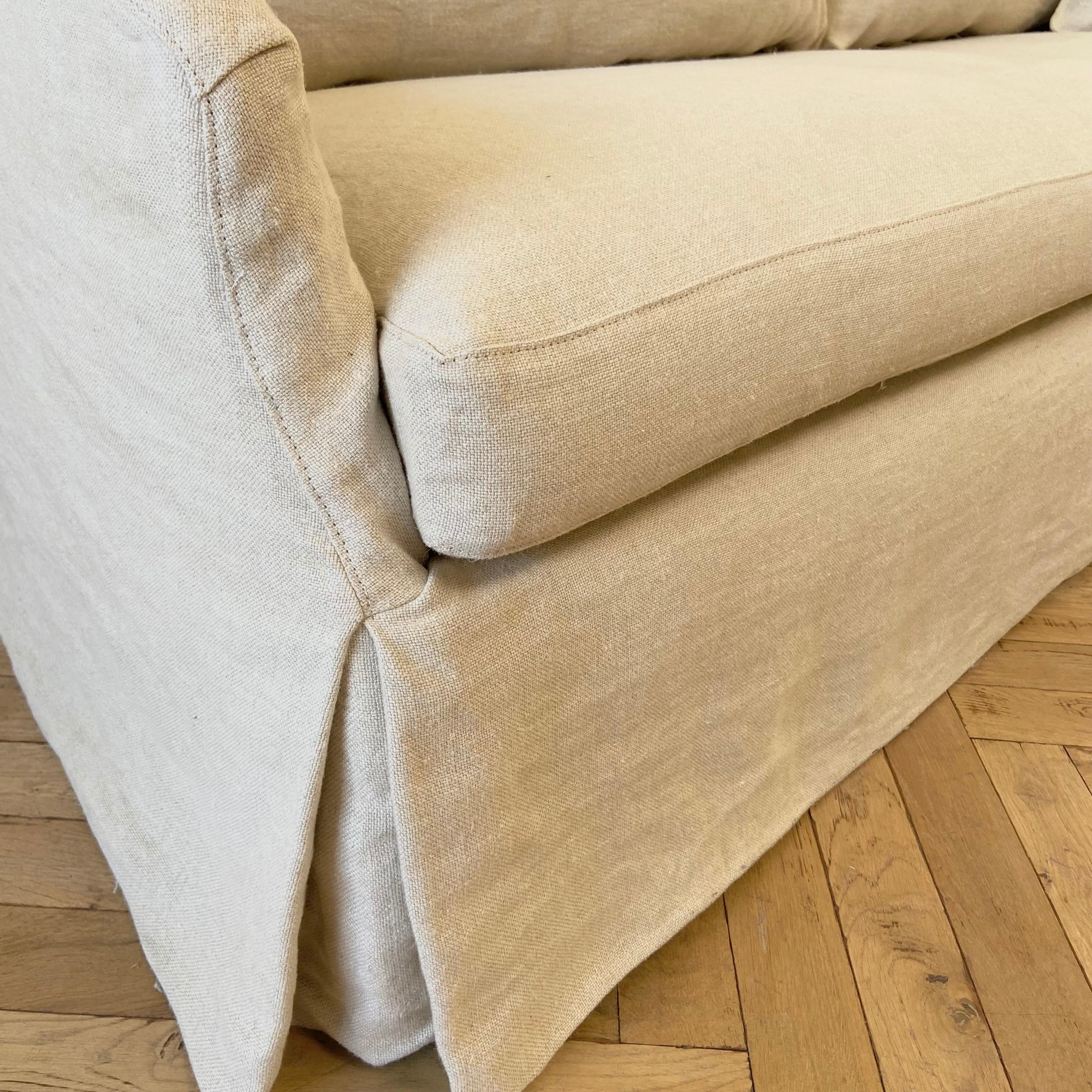 The Lucy Slip Cover Sofa  In New Condition In Brea, CA