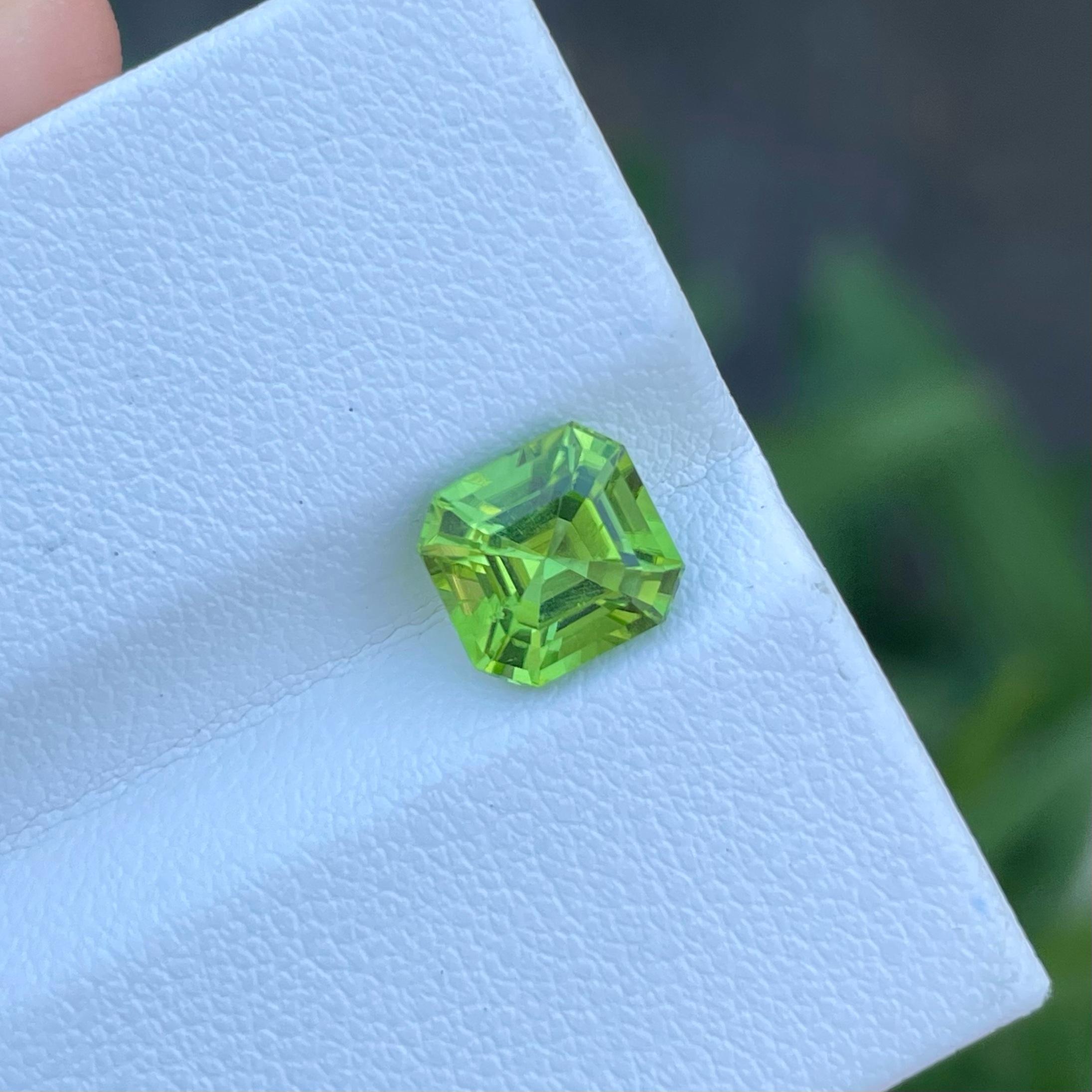 Emerald Cut The Luminous Beauty of Apple Green Peridot Stones A Sparkle of Nature's Renewal