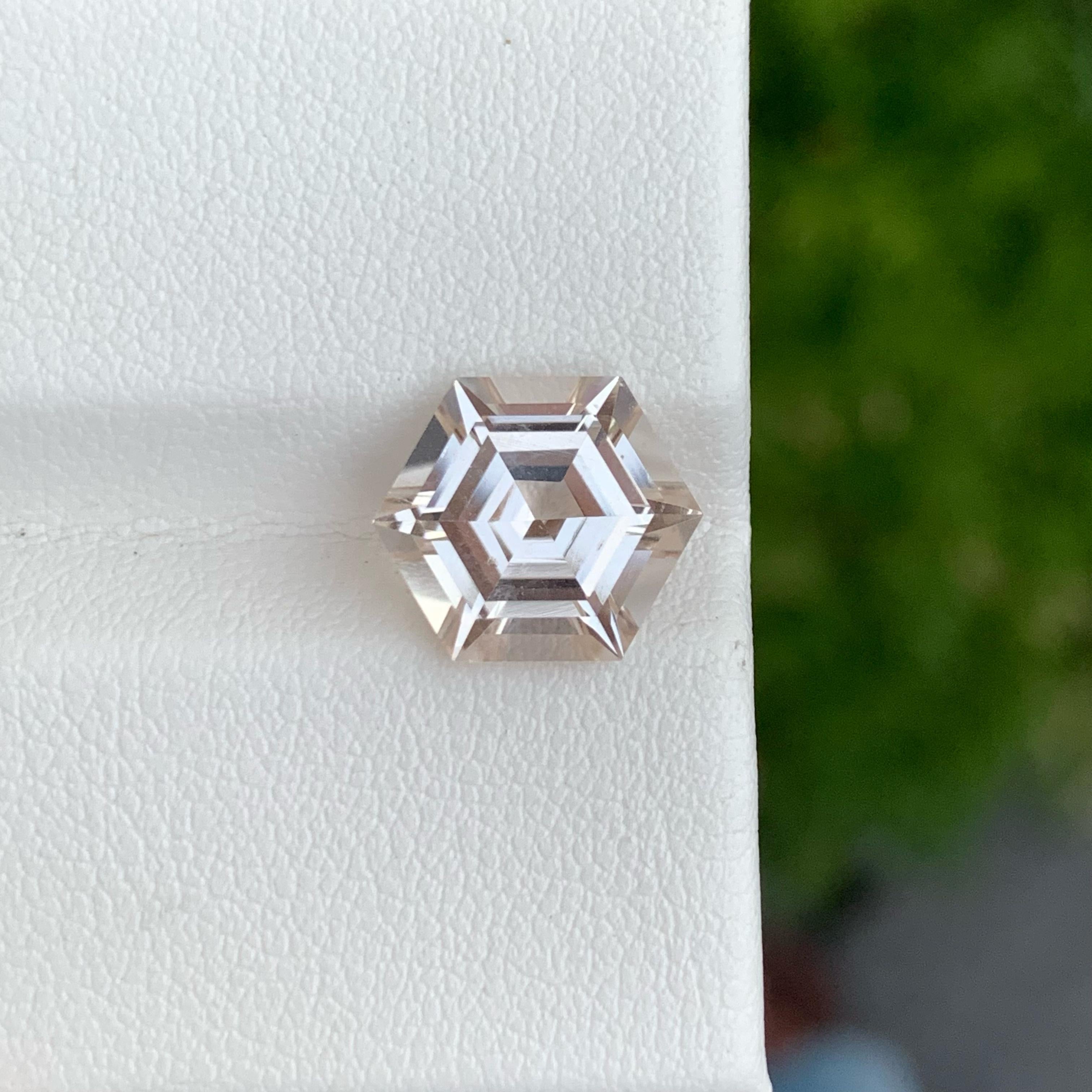 Hexagon Cut The Luminous Topaz 5.00 carats Fancy Cut Loose Natural Pakistani Gemstone For Sale