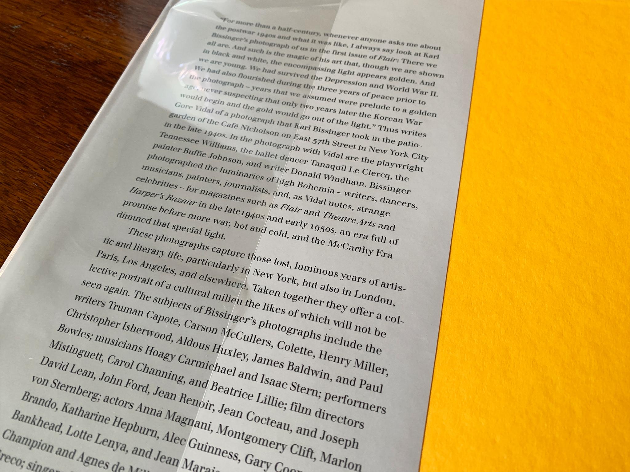 Plastique « The Luminous Years » de Karl Bissinger