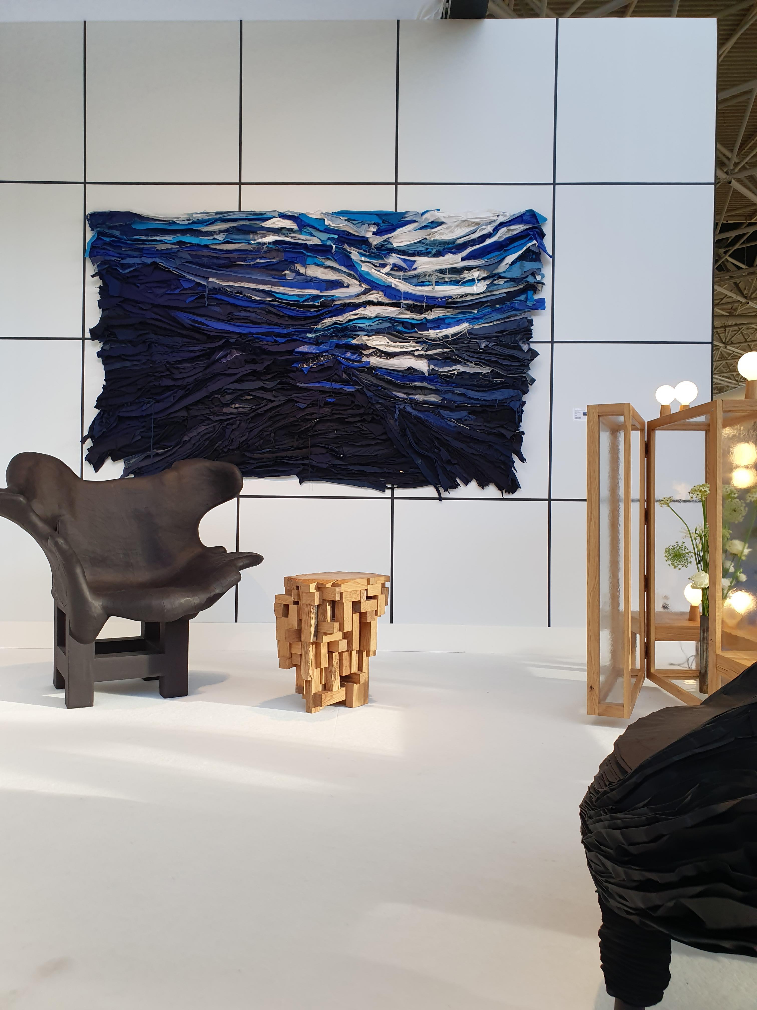 Dutch Contemporary Textile Wall Art The Lure of Light and Dark by Femke van Gemert For Sale