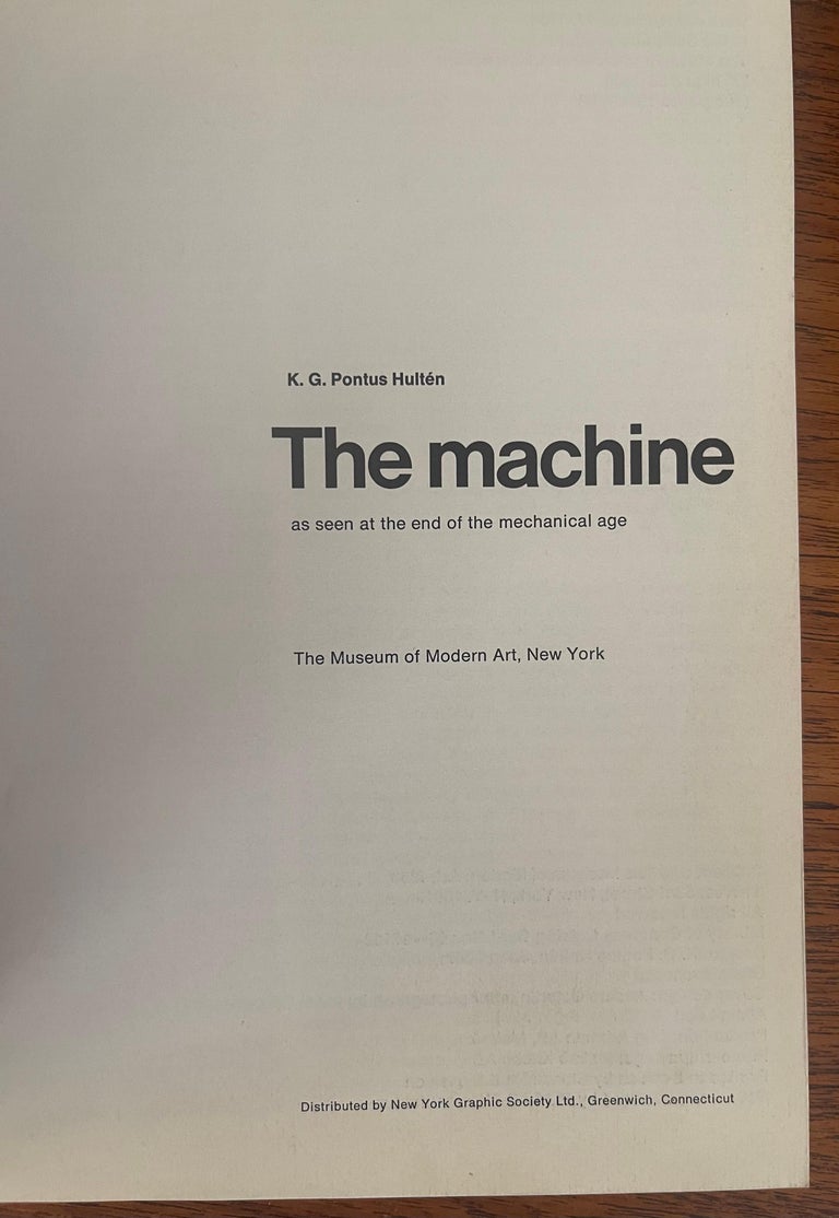 “The Machine – Museum of Modern Art New York” Book by K.G. Pontus Hulten 1968 In Good Condition For Sale In San Diego, CA