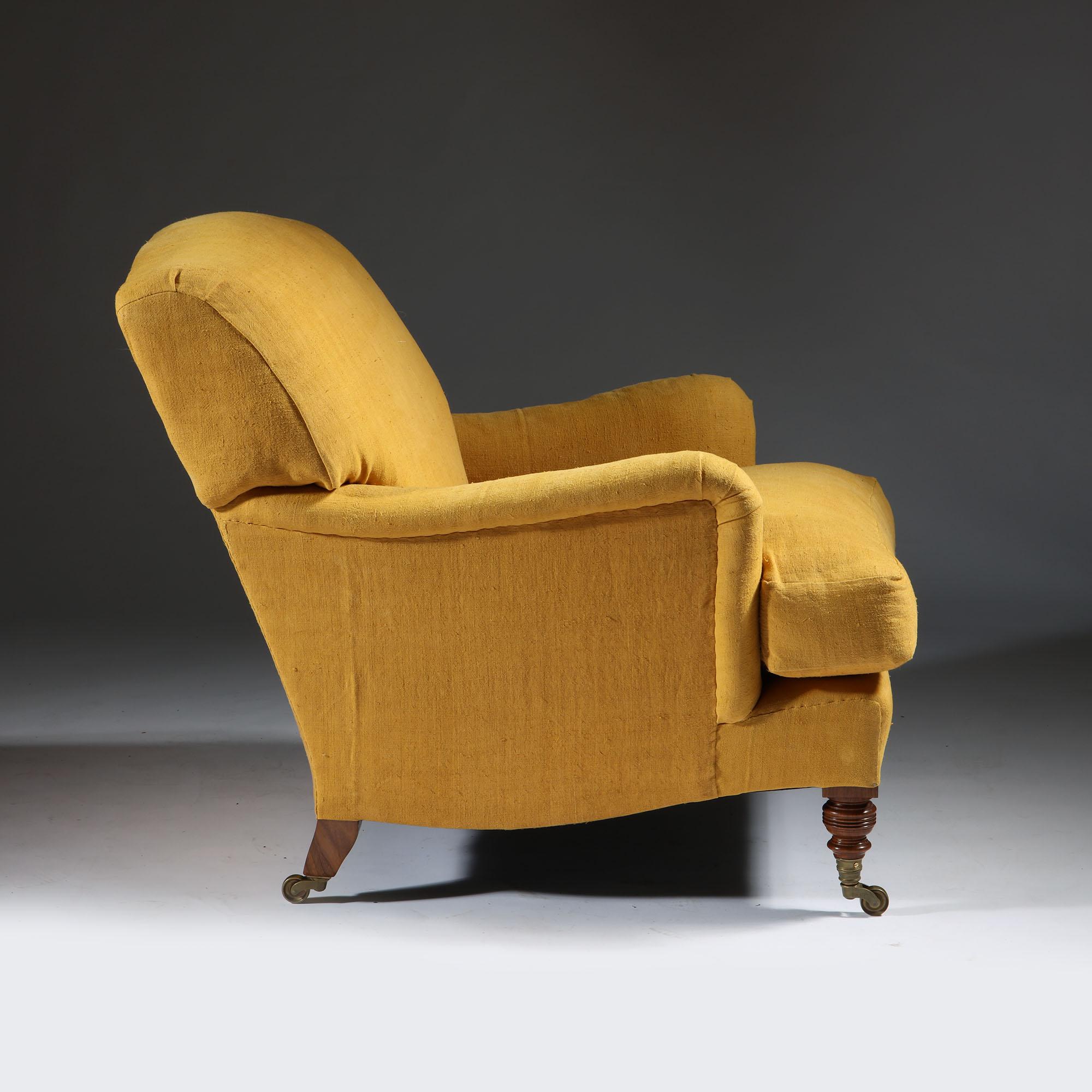The Maddox Easy Chair, Modelled on a Howard and Sons Armchair, Upholstered In New Condition In London, GB