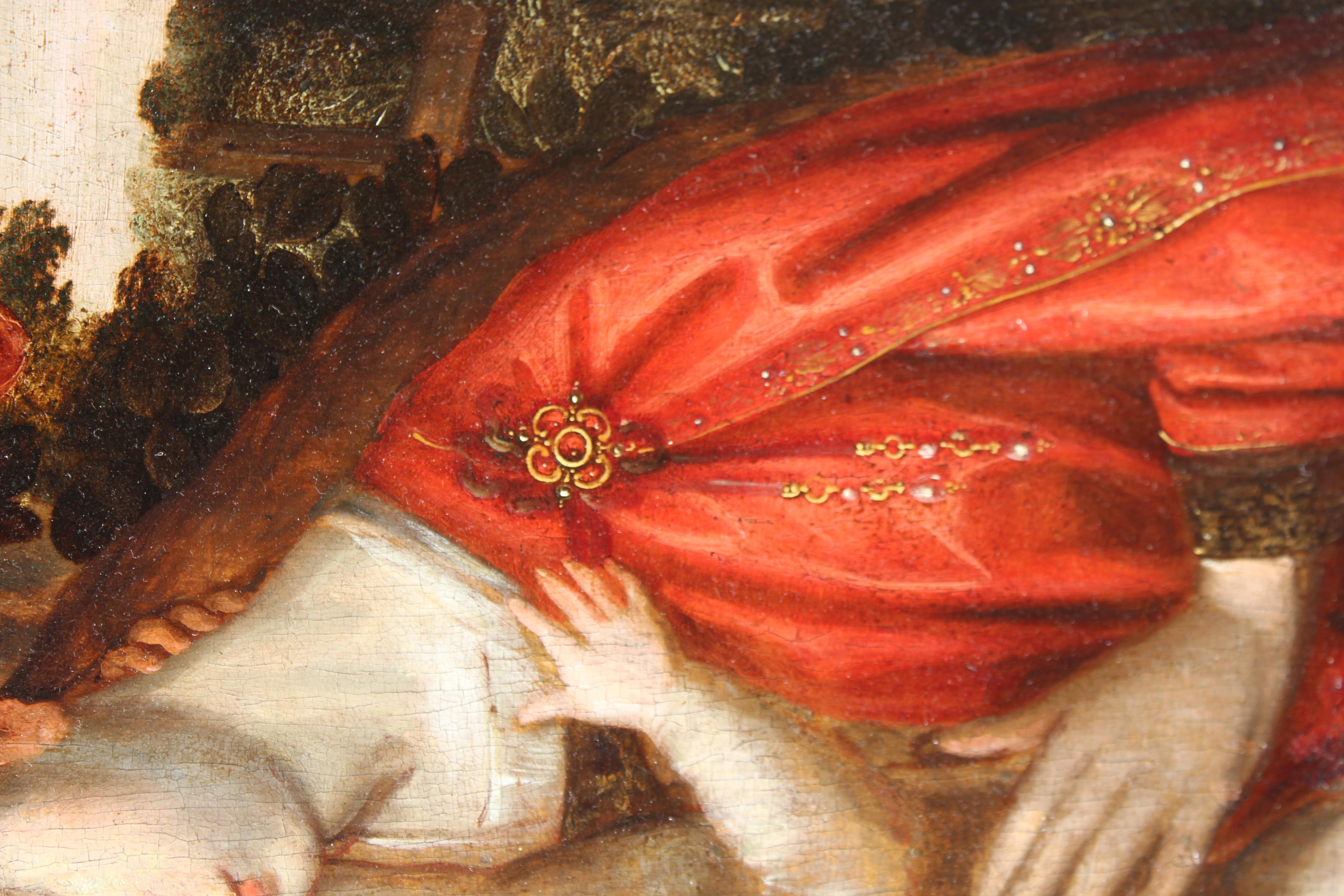 Flemish 16th century Madonna in a Rose Garden For Sale 4