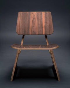 Mafoo Lounge Chair Walnut veneered plywood handmade by Lee Matthews
