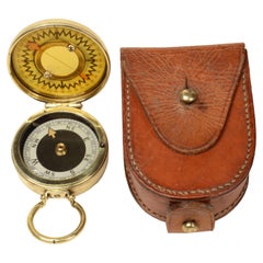 The Magnapole 1920s brass nautical travel surveying compass