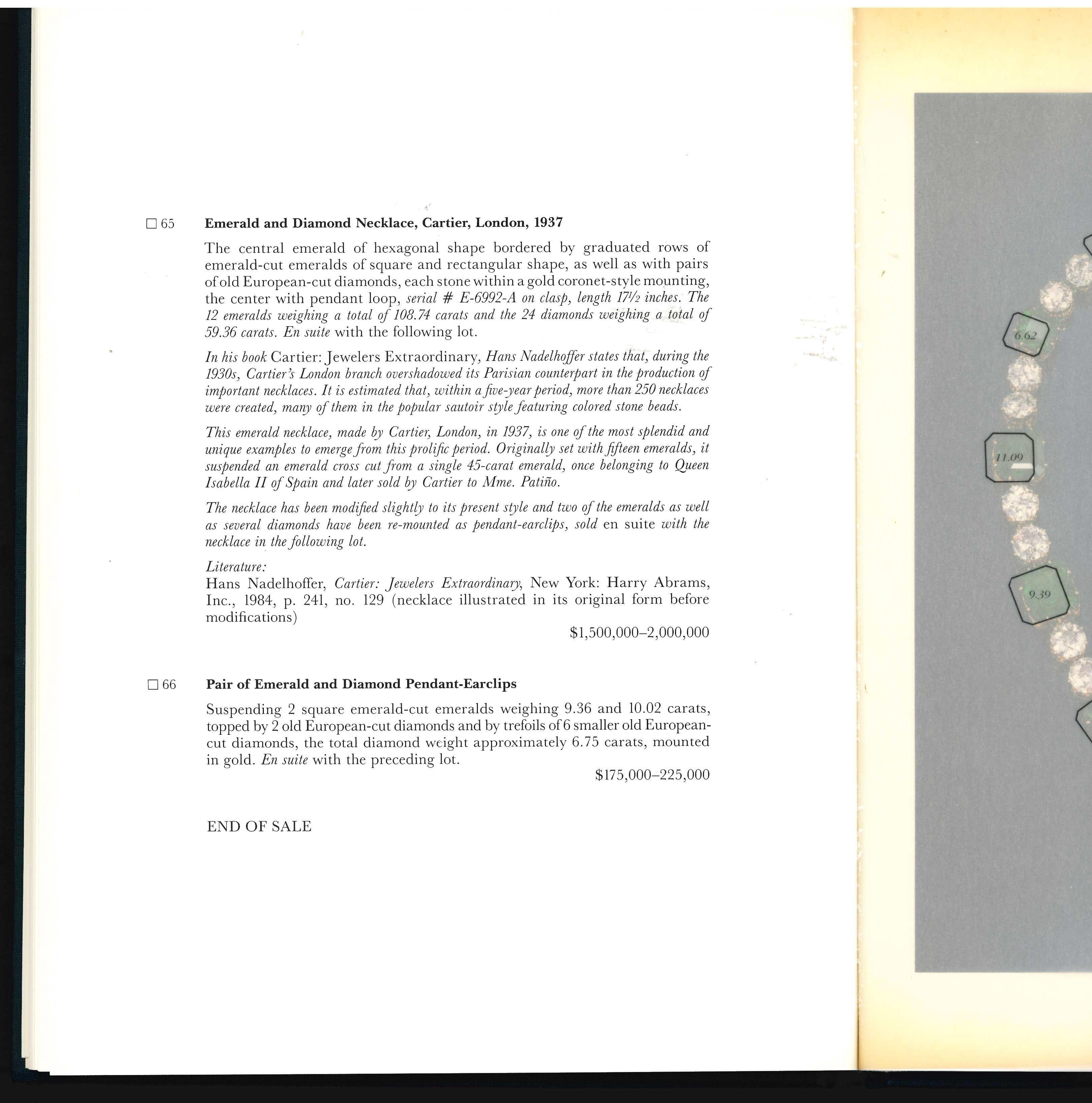 The Magnificent Jewels of Luz Mila Patino, Sotheby's, octobre 1989 (livre) en vente 6