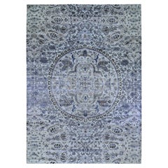 Tapis oriental noué à la main THE MAHARAJA en pure soie avec laine texturée 10' x 14'2"