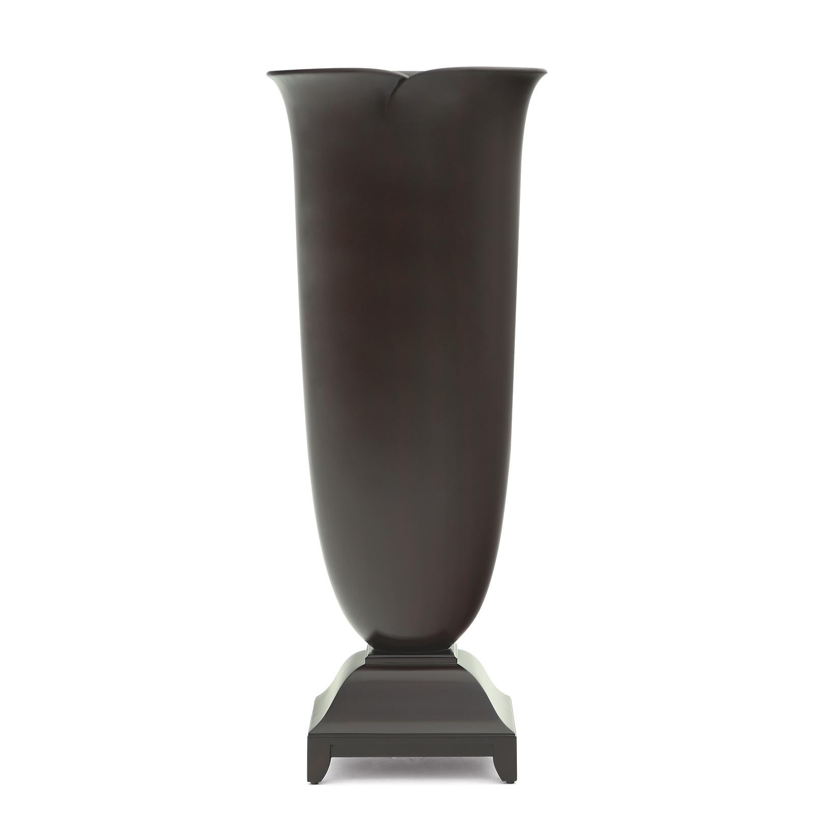 English Mahogany Vase For Sale