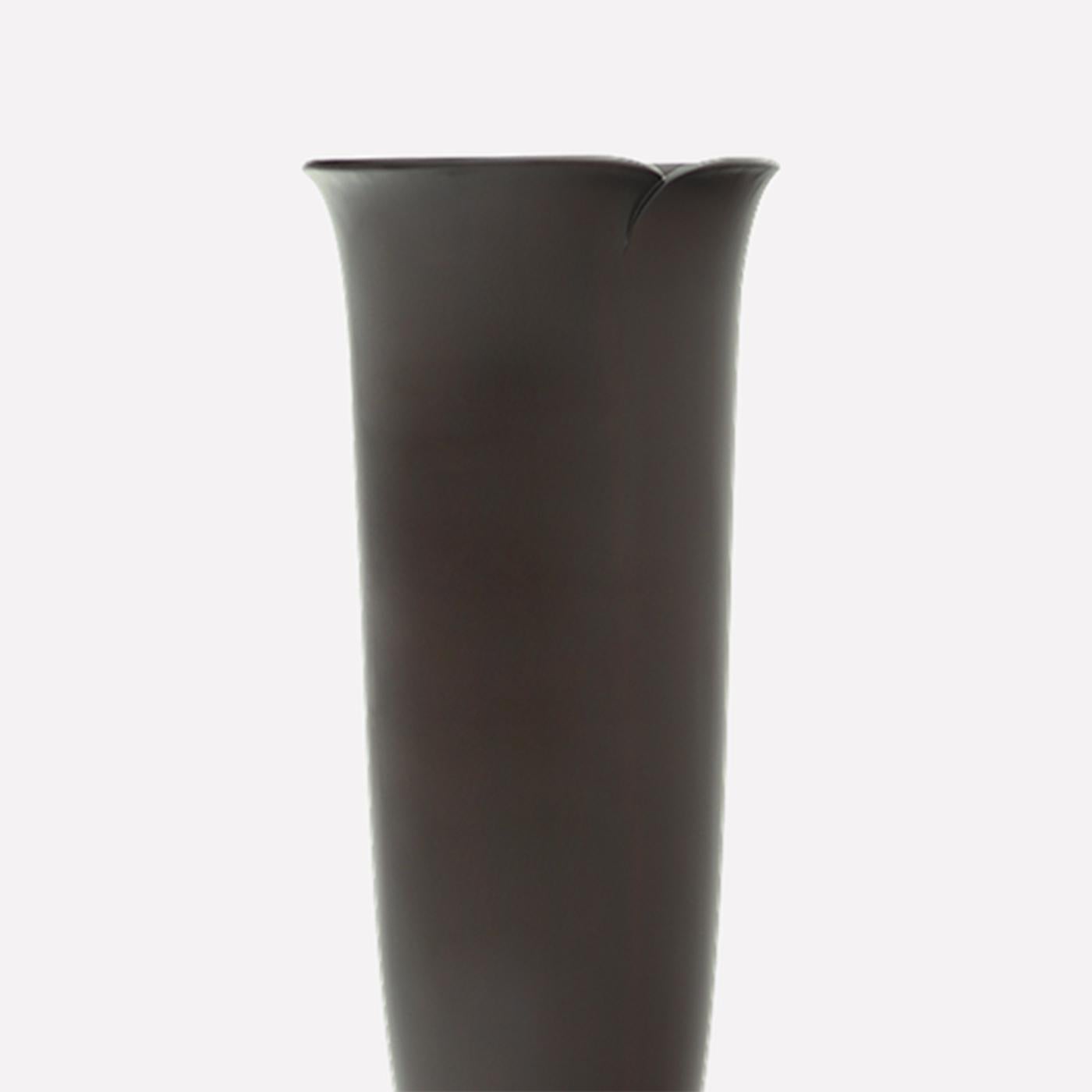 Contemporary Mahogany Vase For Sale