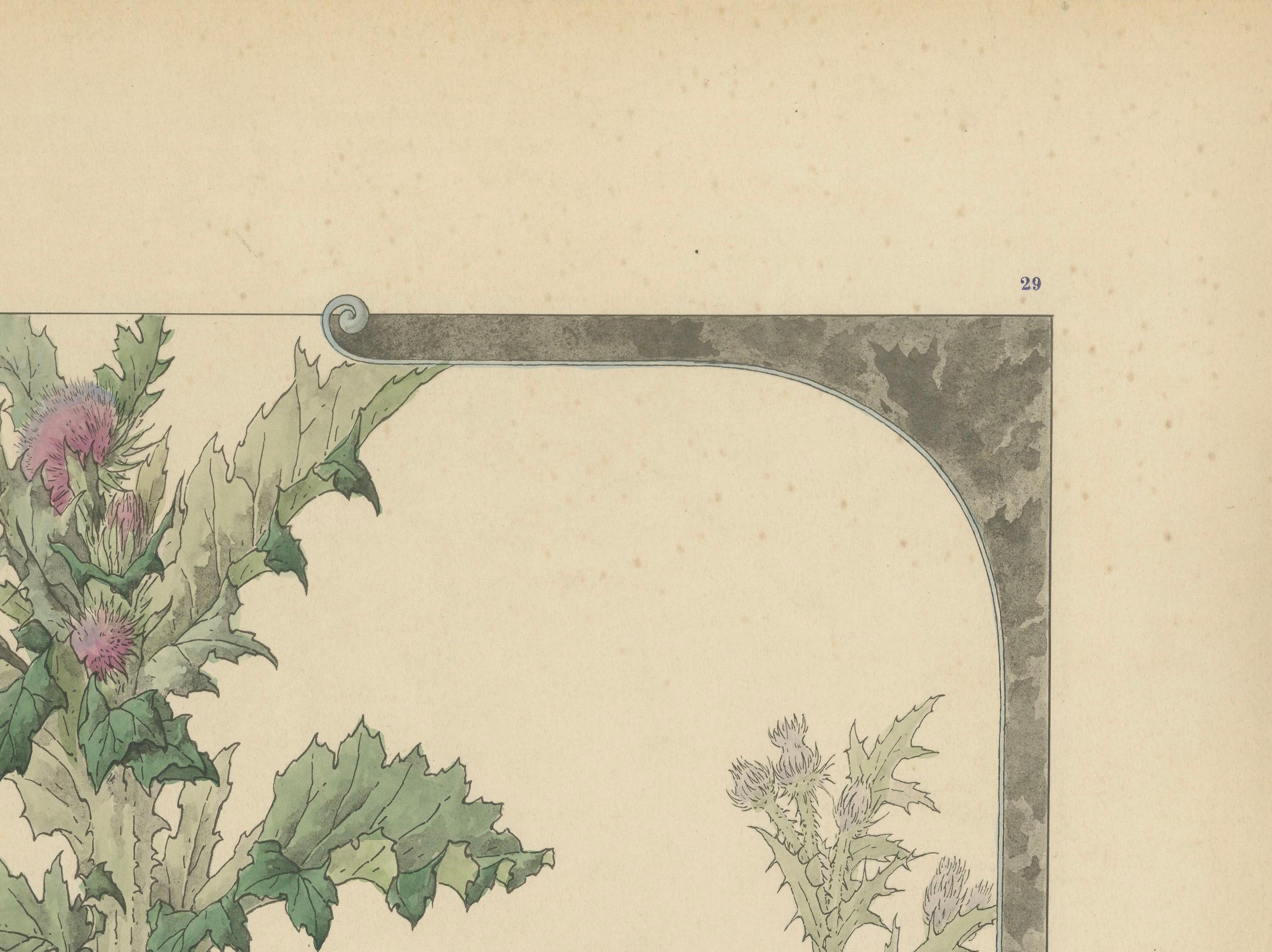 Le Chardon Majestic : Une étude Art Nouveau par Henry Lambert  

Cette étonnante illustration botanique Art nouveau, intitulée Chardon, met en scène le chardon dans un jeu magistral de réalisme naturel et de conception décorative. Créée par Henry