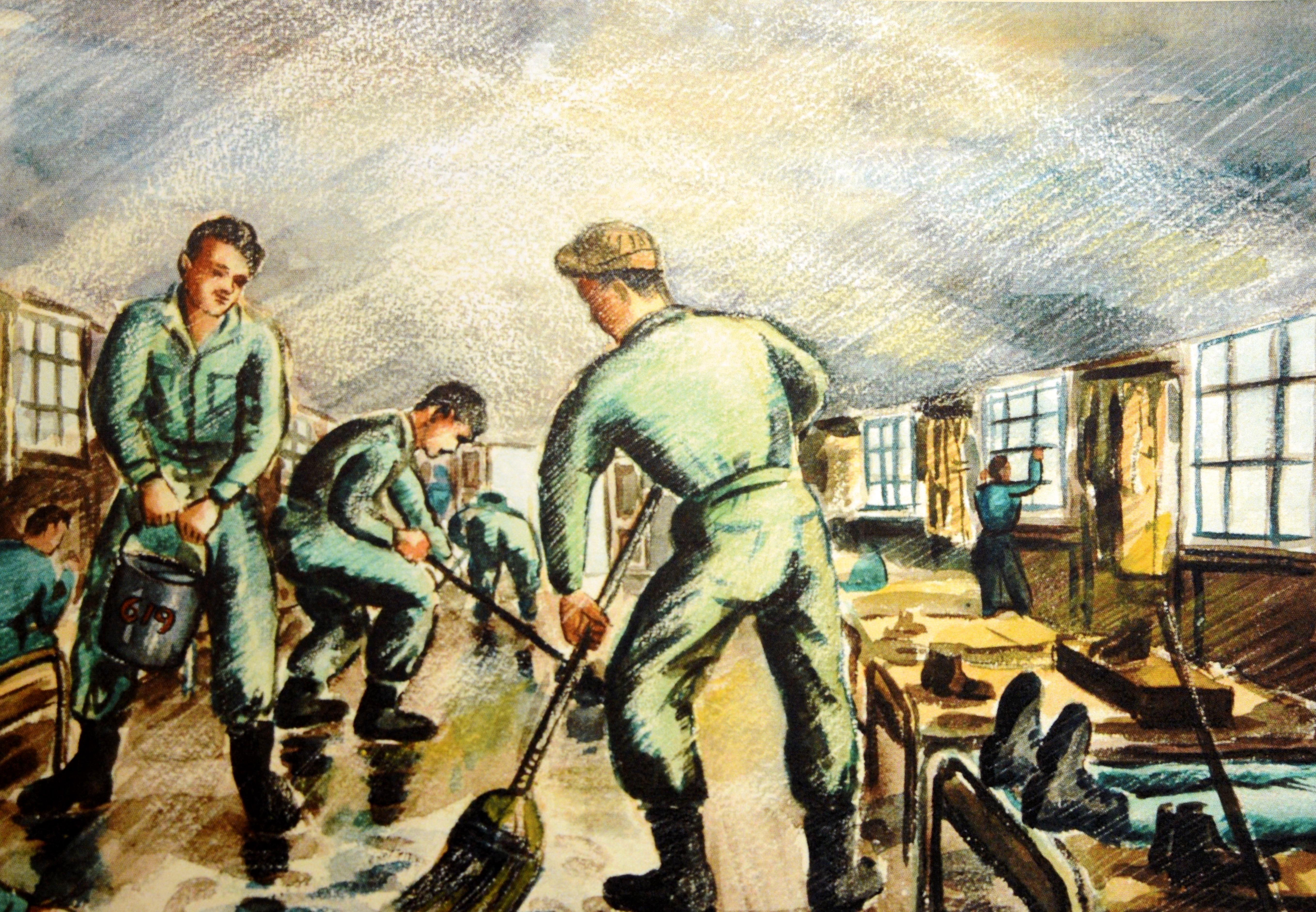Making of an American Army: Das Kunstwerk von Frederick Counsel aus dem Zweiten Weltkrieg im Angebot 15