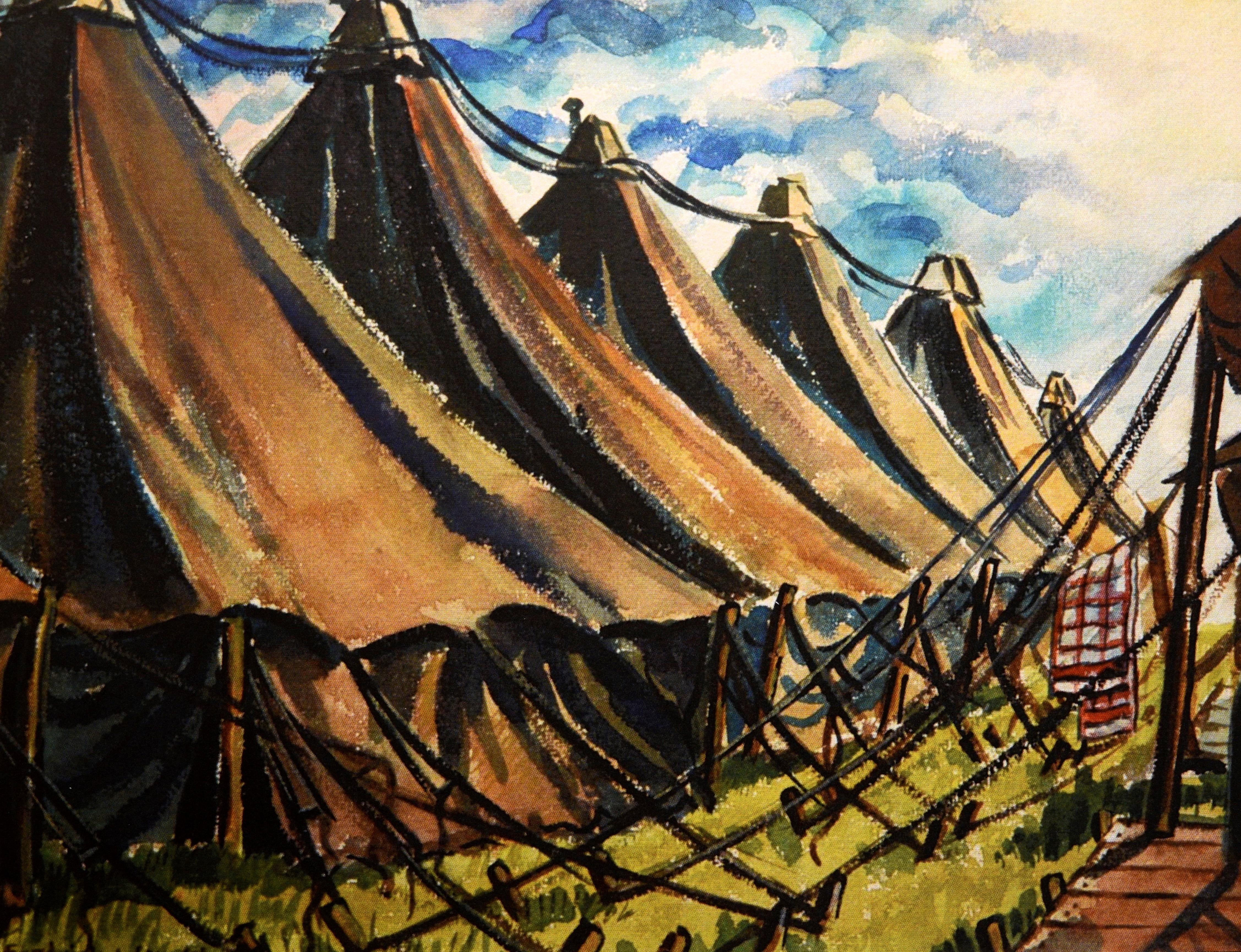 Making of an American Army: Das Kunstwerk von Frederick Counsel aus dem Zweiten Weltkrieg im Angebot 3