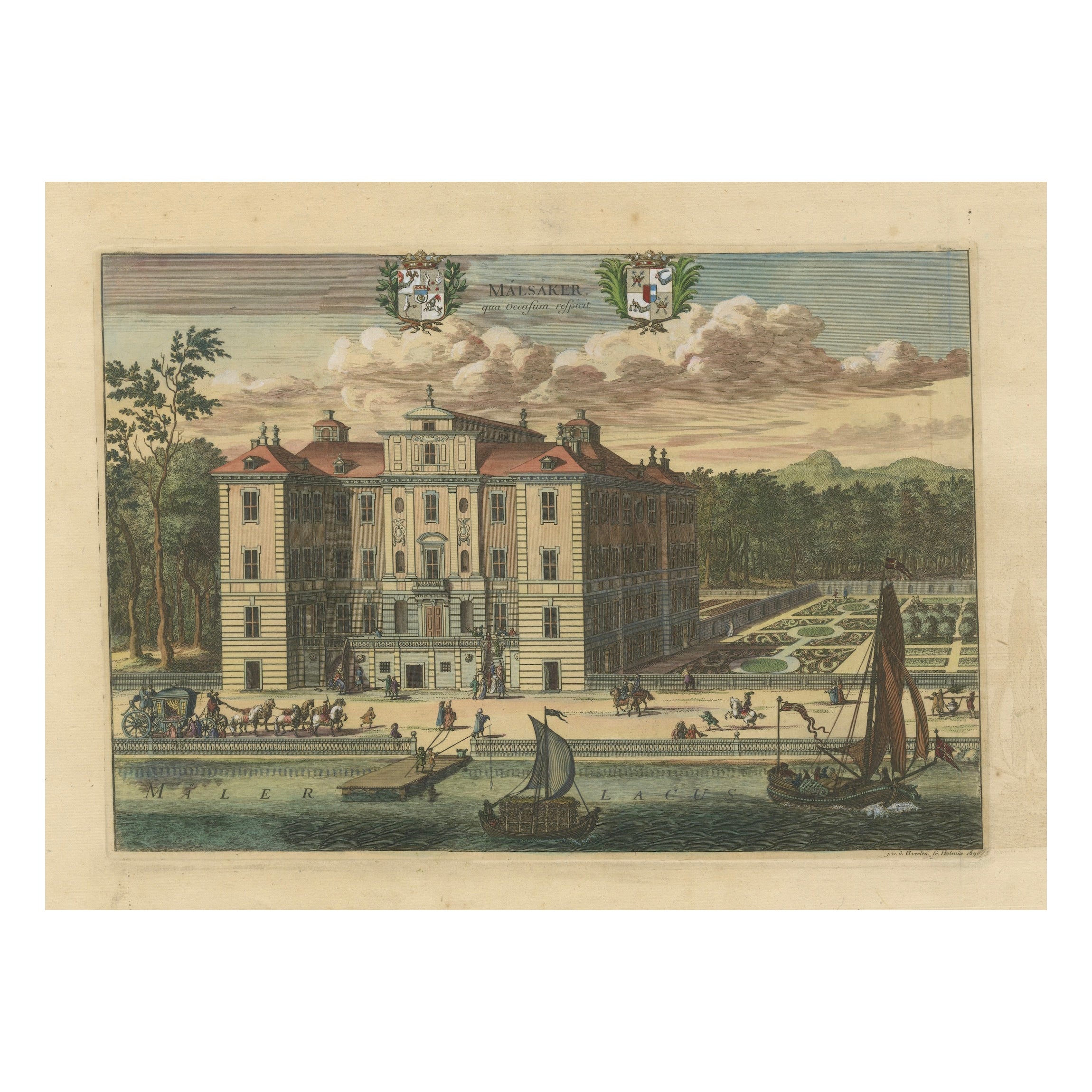 The Mälsåker Estate in Dahlberg's 'Suecia Antiqua et Hodierna', 1690
