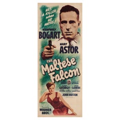 Vintage Maltese Falcon 1941 U.S. Insert Film Poster