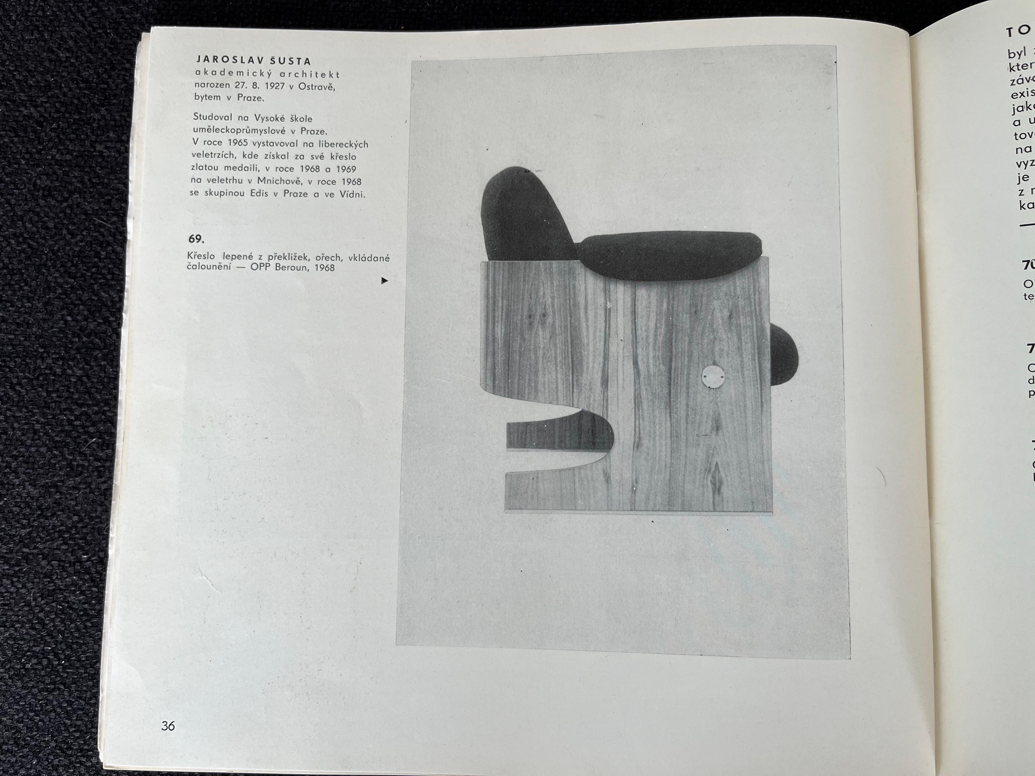 Mid-Century Modern Man and Chair 'Furniture Book, Catalogue', 1970 / Czechoslovakia For Sale