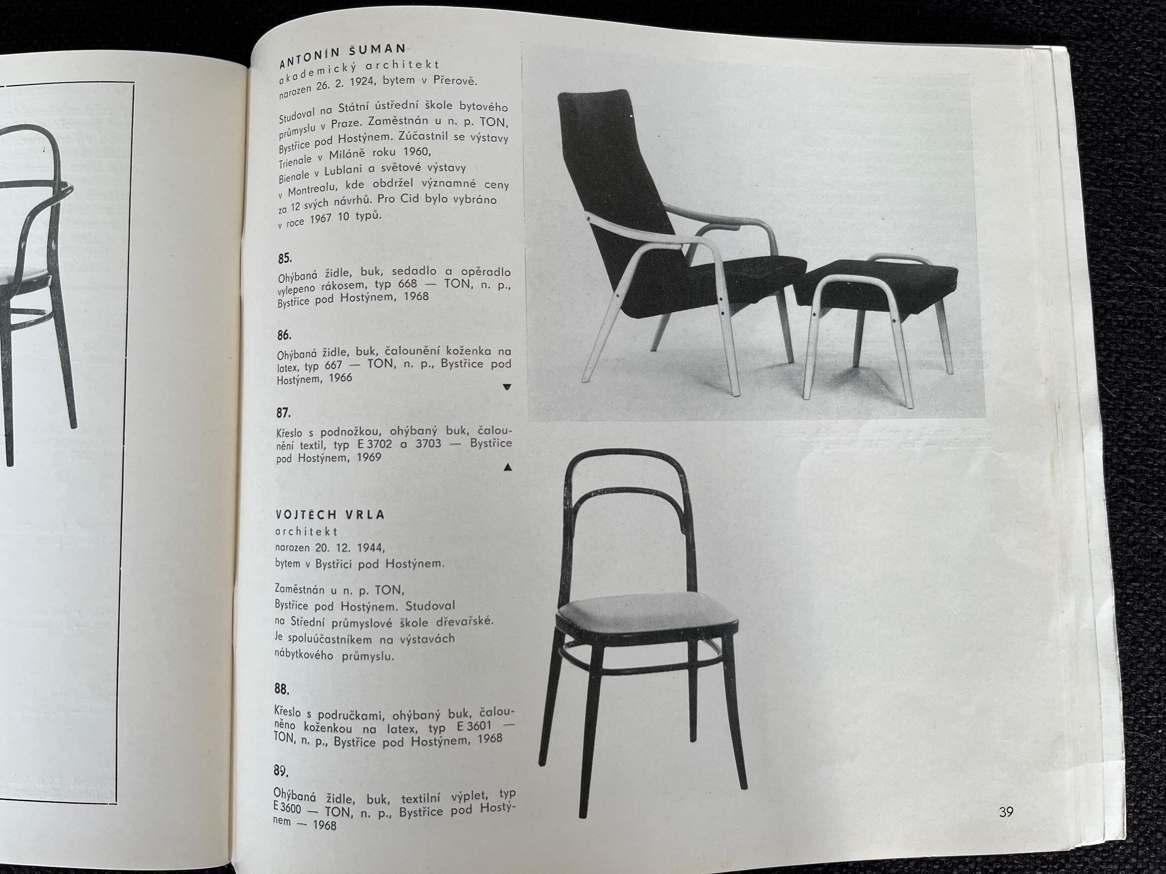Late 20th Century Man and Chair 'Furniture Book, Catalogue', 1970 / Czechoslovakia For Sale