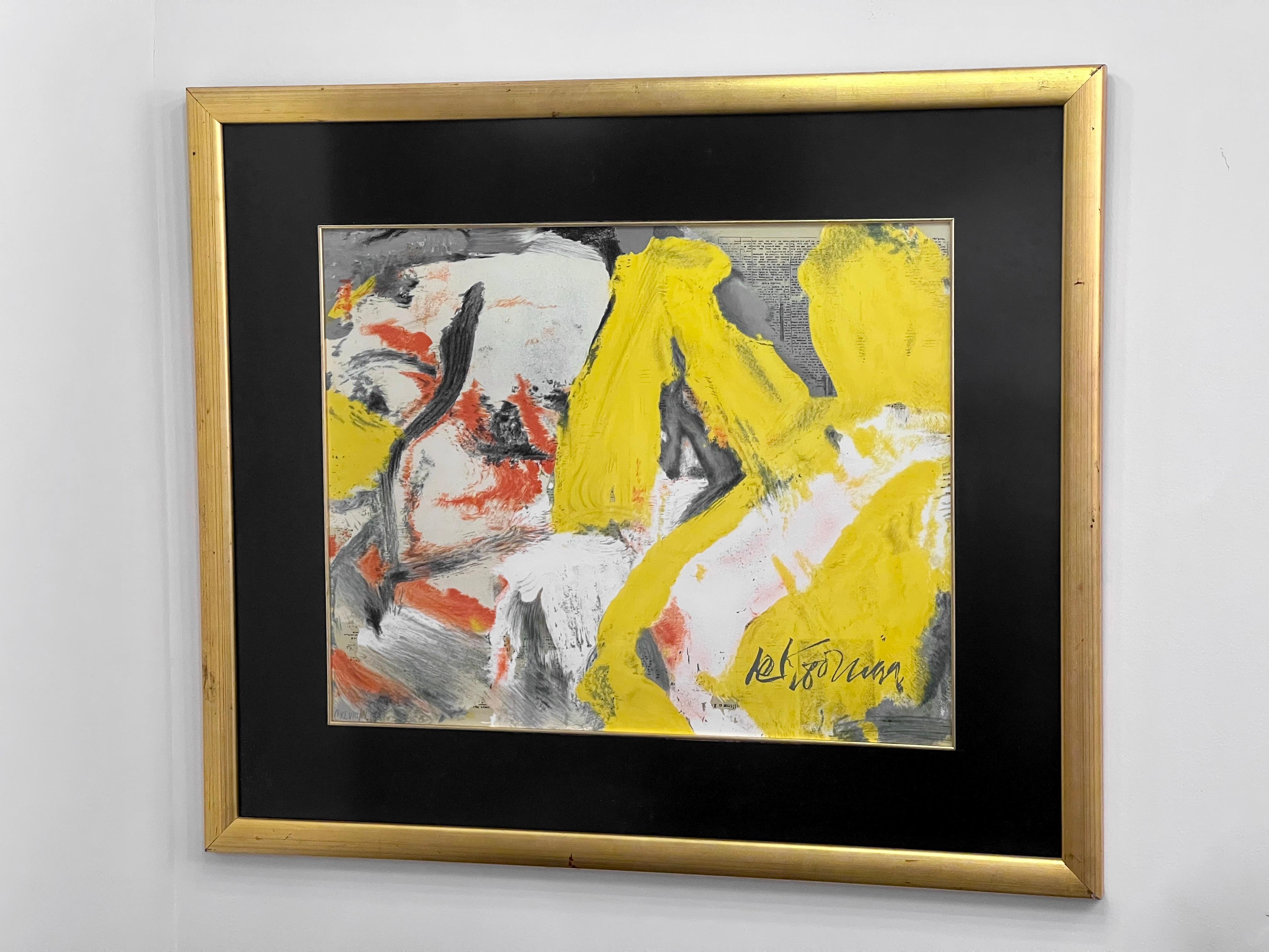 The Man and the Big Blonde is an original lithograph in colors on wove paper by Dutch-American artist Willem de Kooning,1982. Signed in print.
Condition report upon request.
Overall dimensions: 38.25W x 32.5