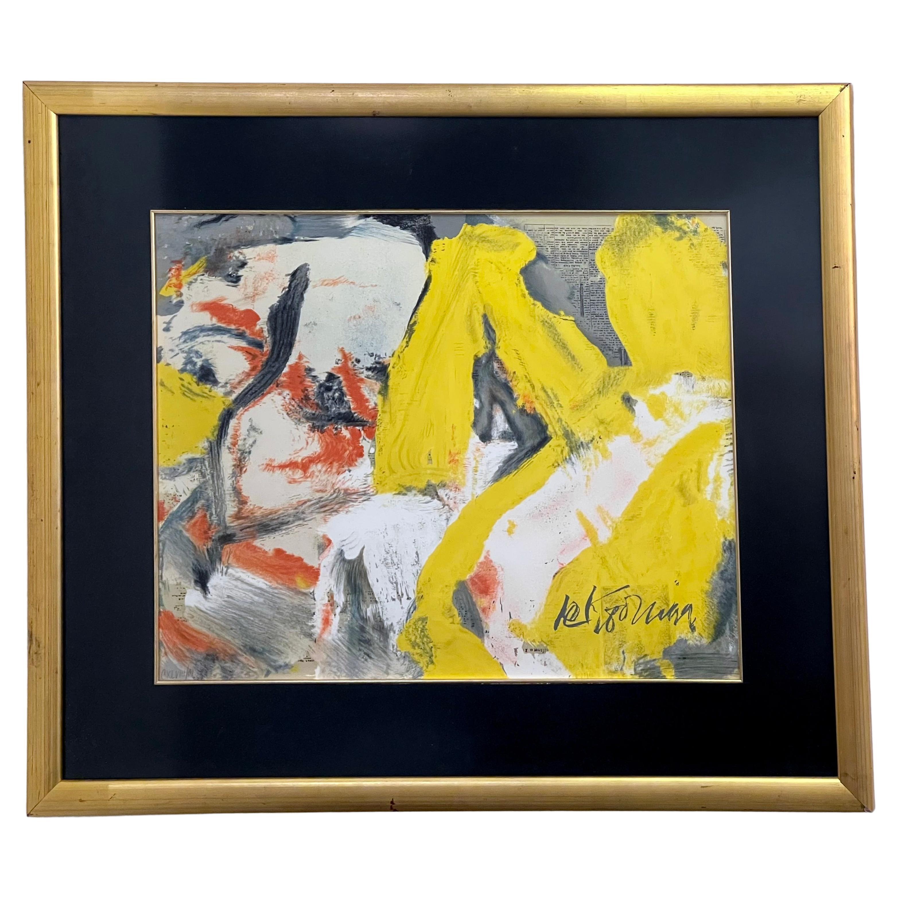 "the Man and the Big Blonde" by Willem de Kooning For Sale