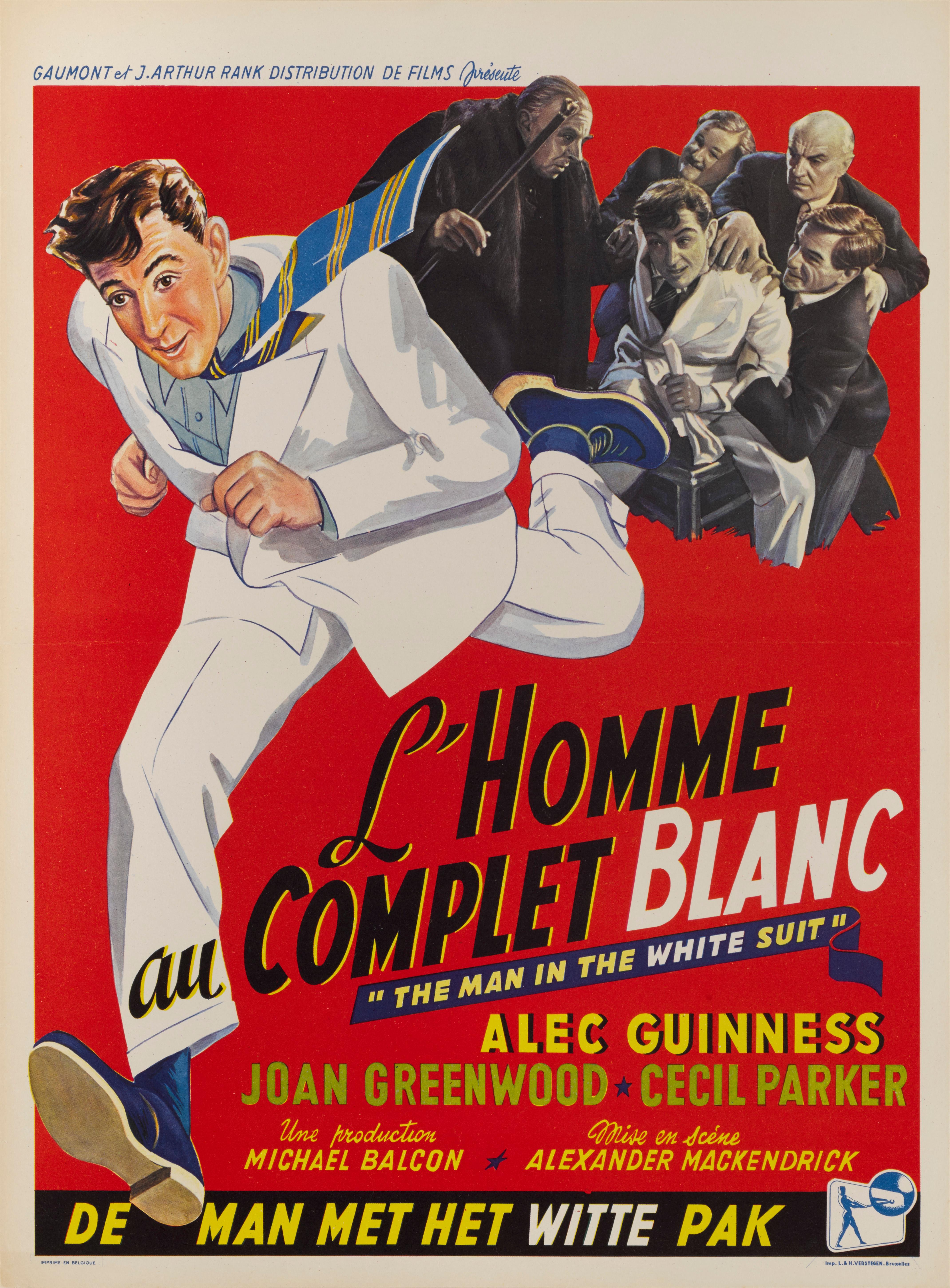Original Belgian film poster for the Ealing studios 1951 comedy starring Alec Guinness, Joan Greenwood and directed by Alexander Mackendrick.
The artwork on this poster is unique to the films Belgian release.
 
 