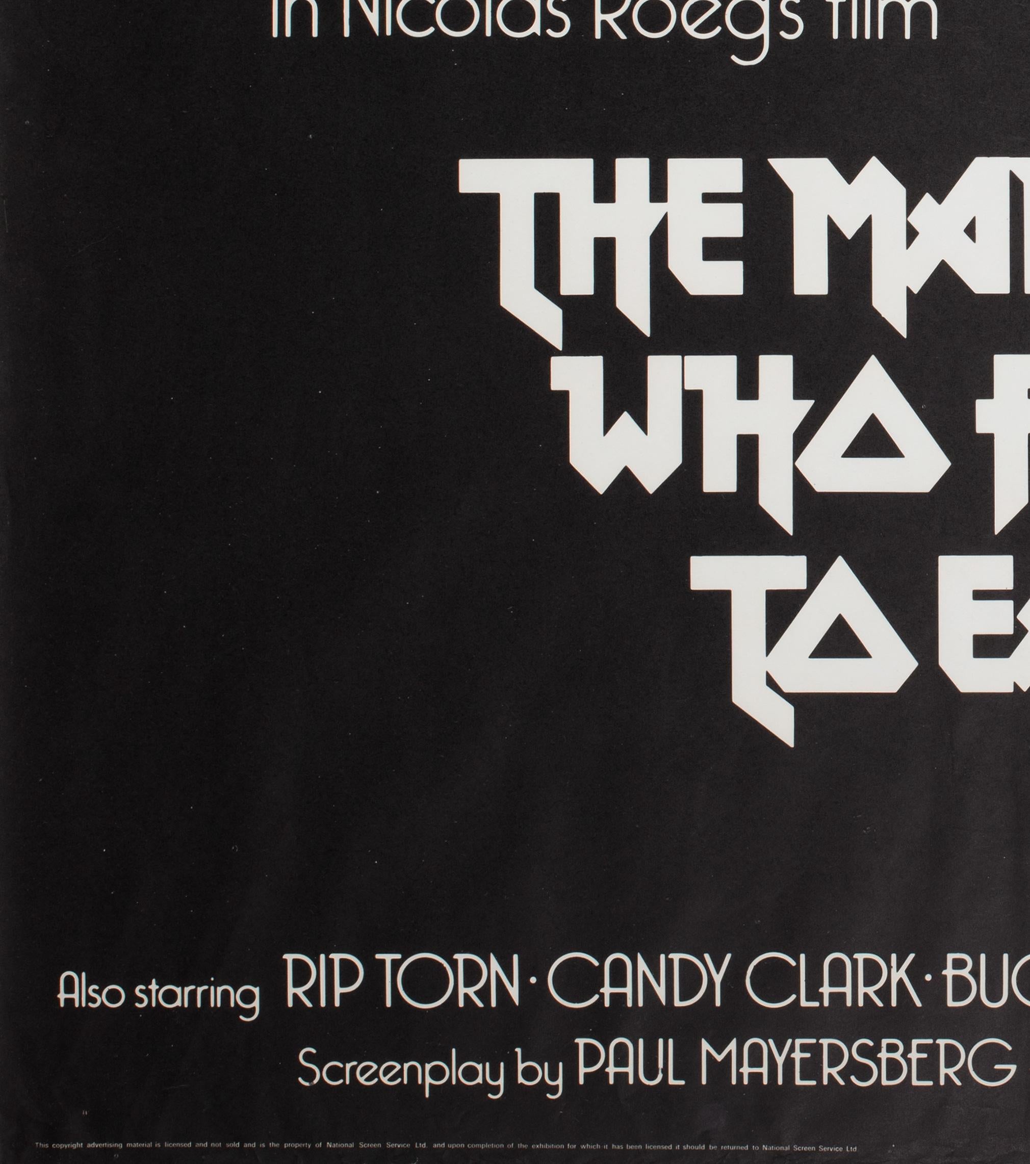 British The Man Who Fell To Earth 1976 Rolled UK Quad Film Poster, Vic Fair For Sale