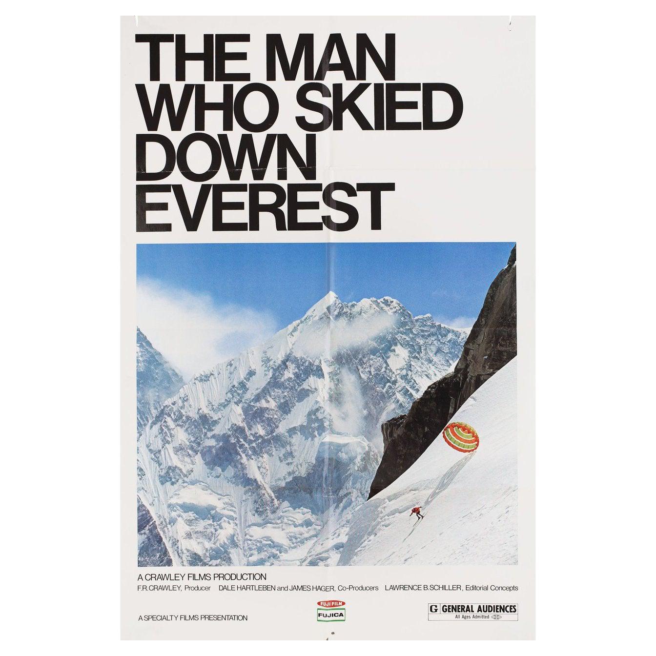 The Man Who Skied Down Everest 1975 U.S. Film Poster For Sale