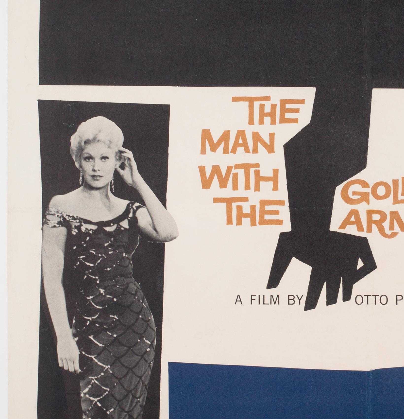 Poster cinematografico 'L'uomo dal braccio d'oro' 1956 US 1 foglio, Bass In condizioni buone in vendita a Bath, Somerset