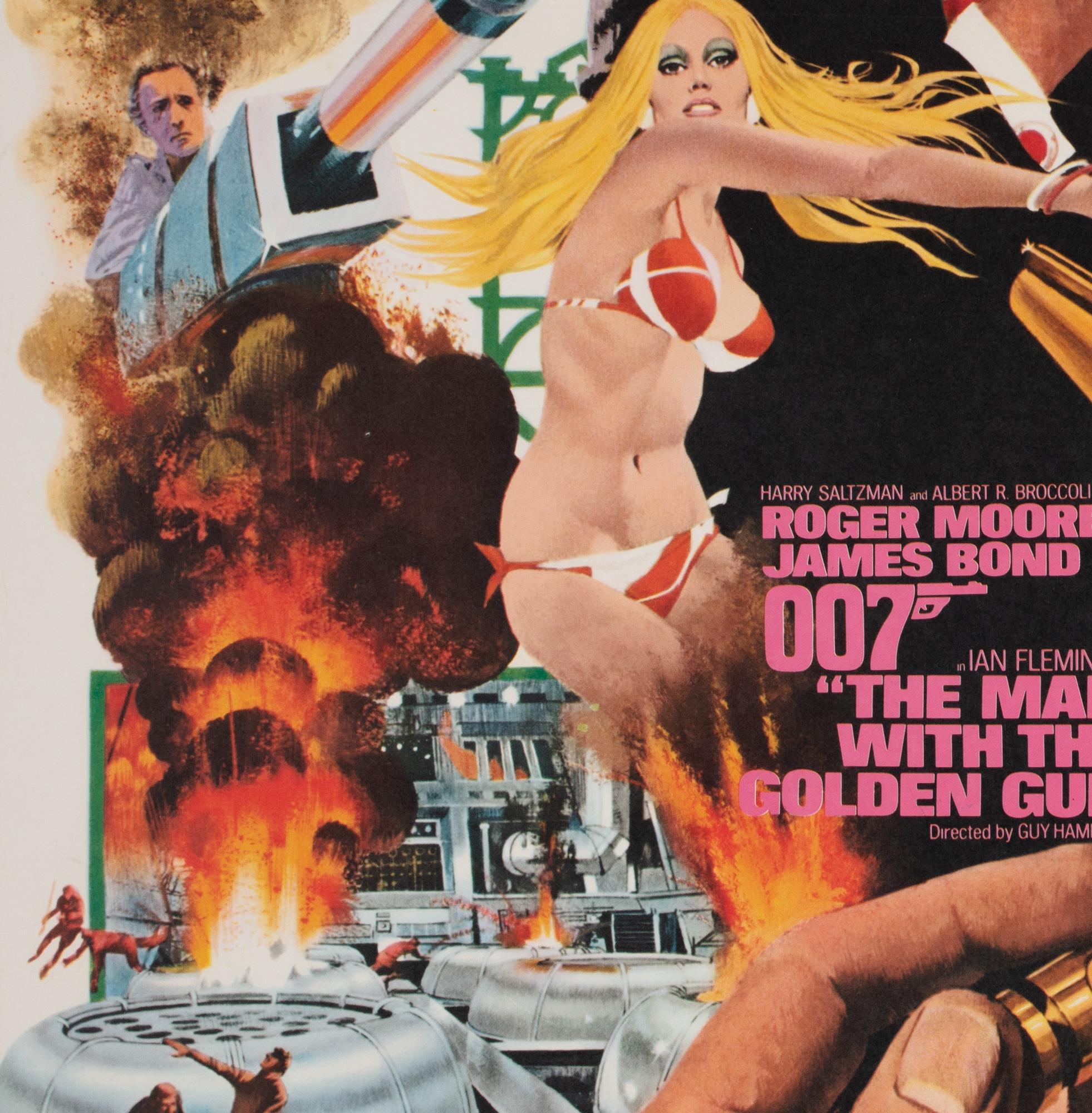 20ième siècle Affiche japonaise du film « The Man with the Golden Gun » (L'homme au pistolet d'or), 1973, McGinnis en vente