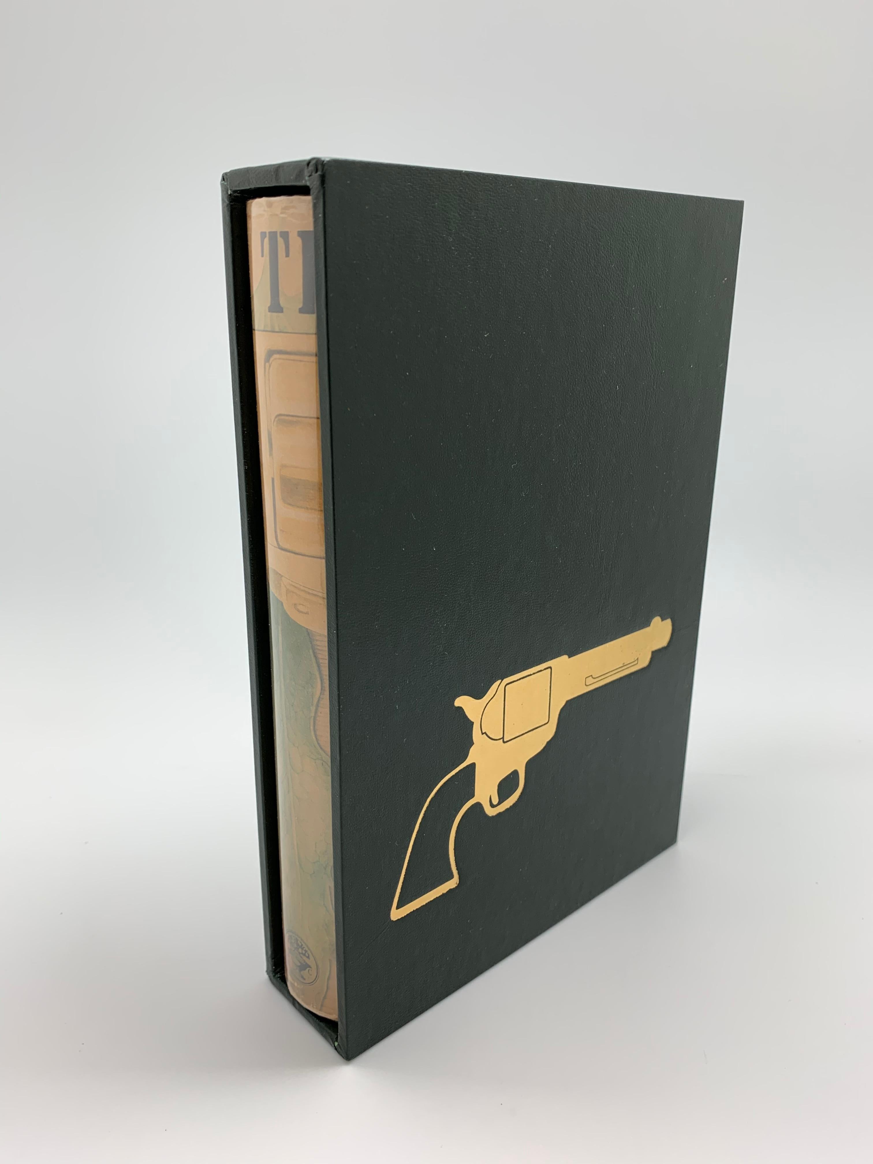 Fleming, Ian. The Man with the Golden Gun. London: Jonathan Cape, 1965. First edition, second state. Octavo, in original dust jacket with custom gilt embossed slipcase.

This is the first edition of Fleming’s final Bond novel, The Man with the