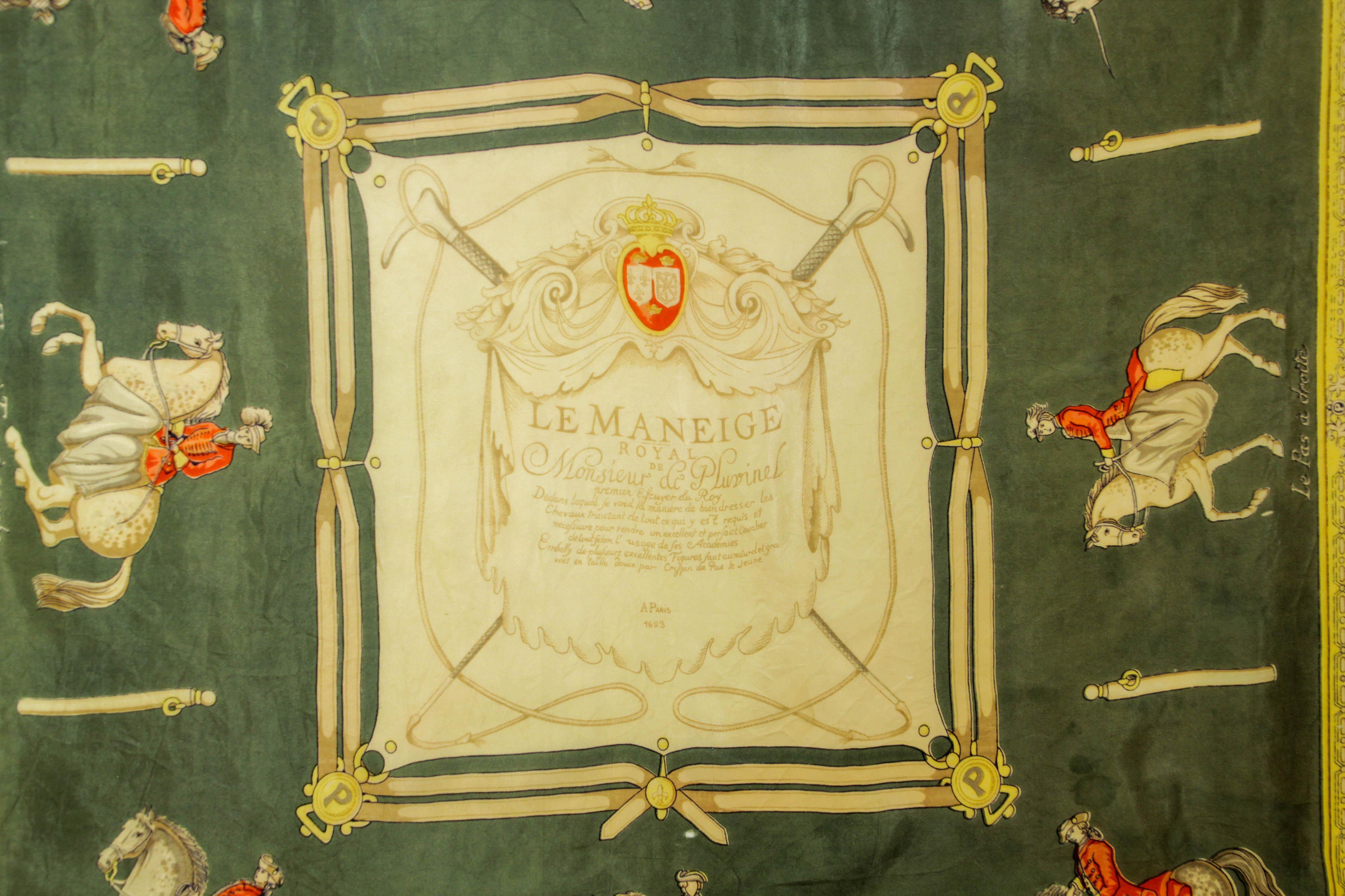 The Maneige Royal by Antoine de Pluvinel Silk Scarf For Sale 10