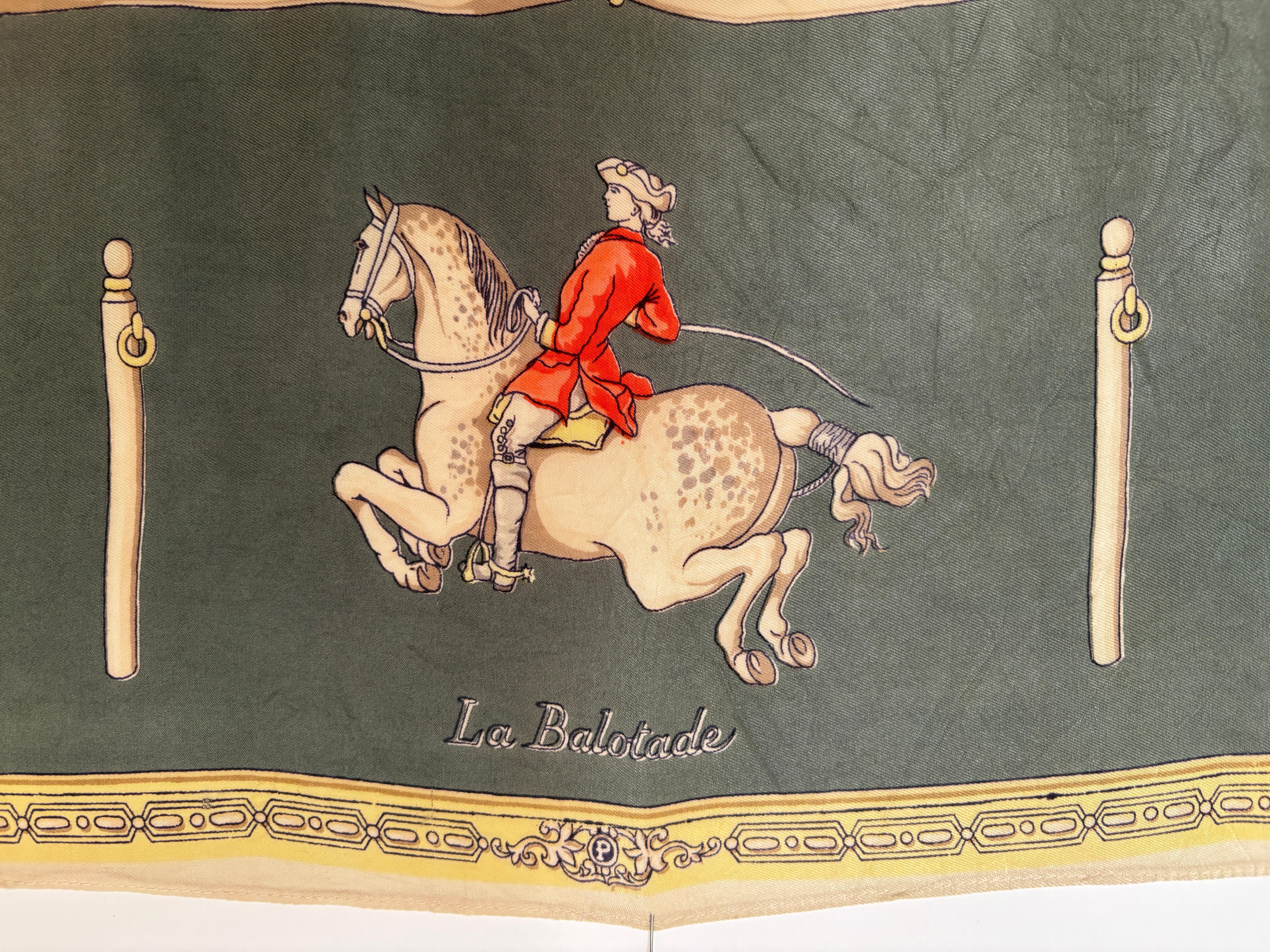 Women's or Men's The Maneige Royal by Antoine de Pluvinel Silk Scarf For Sale