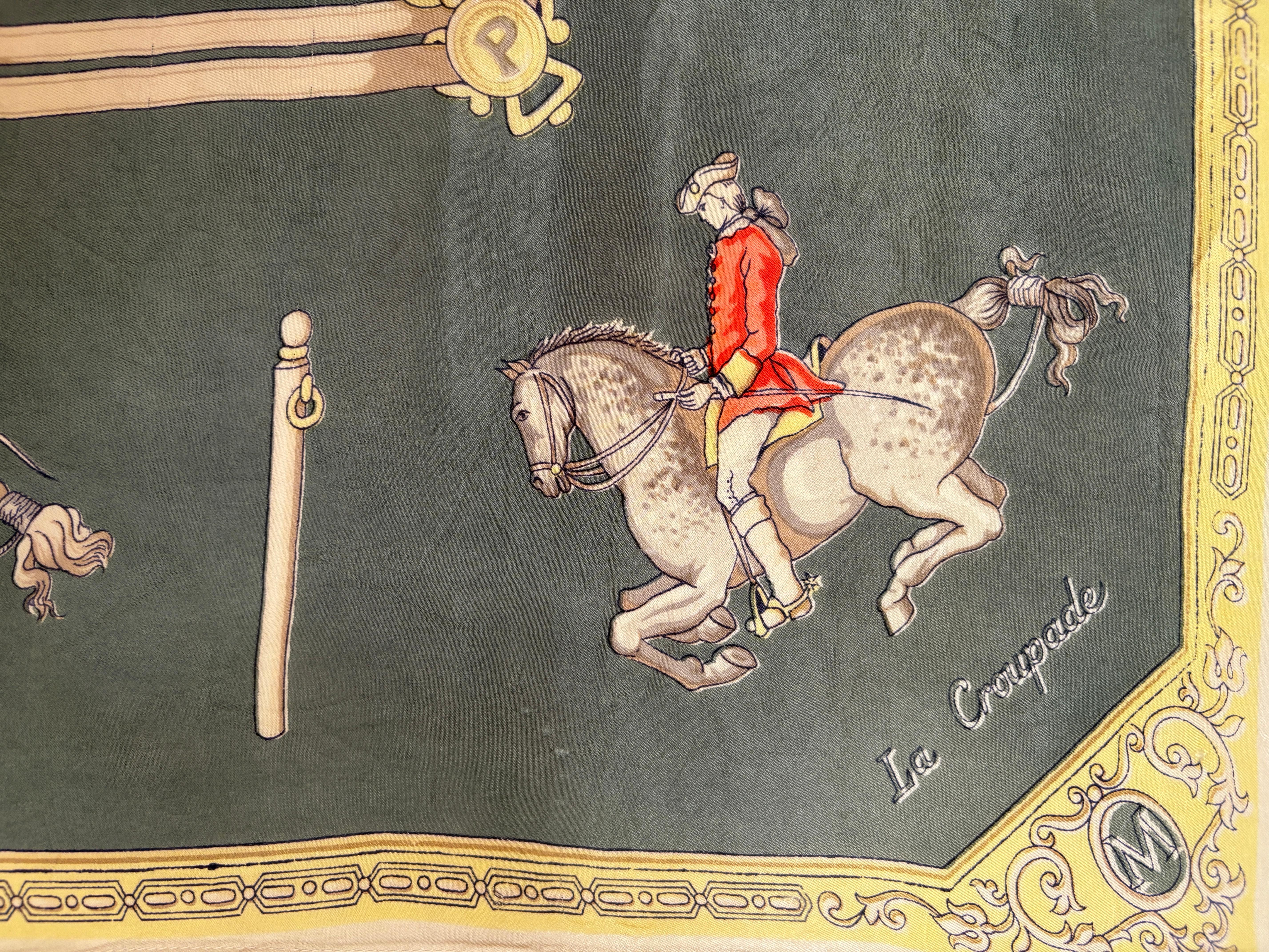 The Maneige Royal by Antoine de Pluvinel Silk Scarf For Sale 1