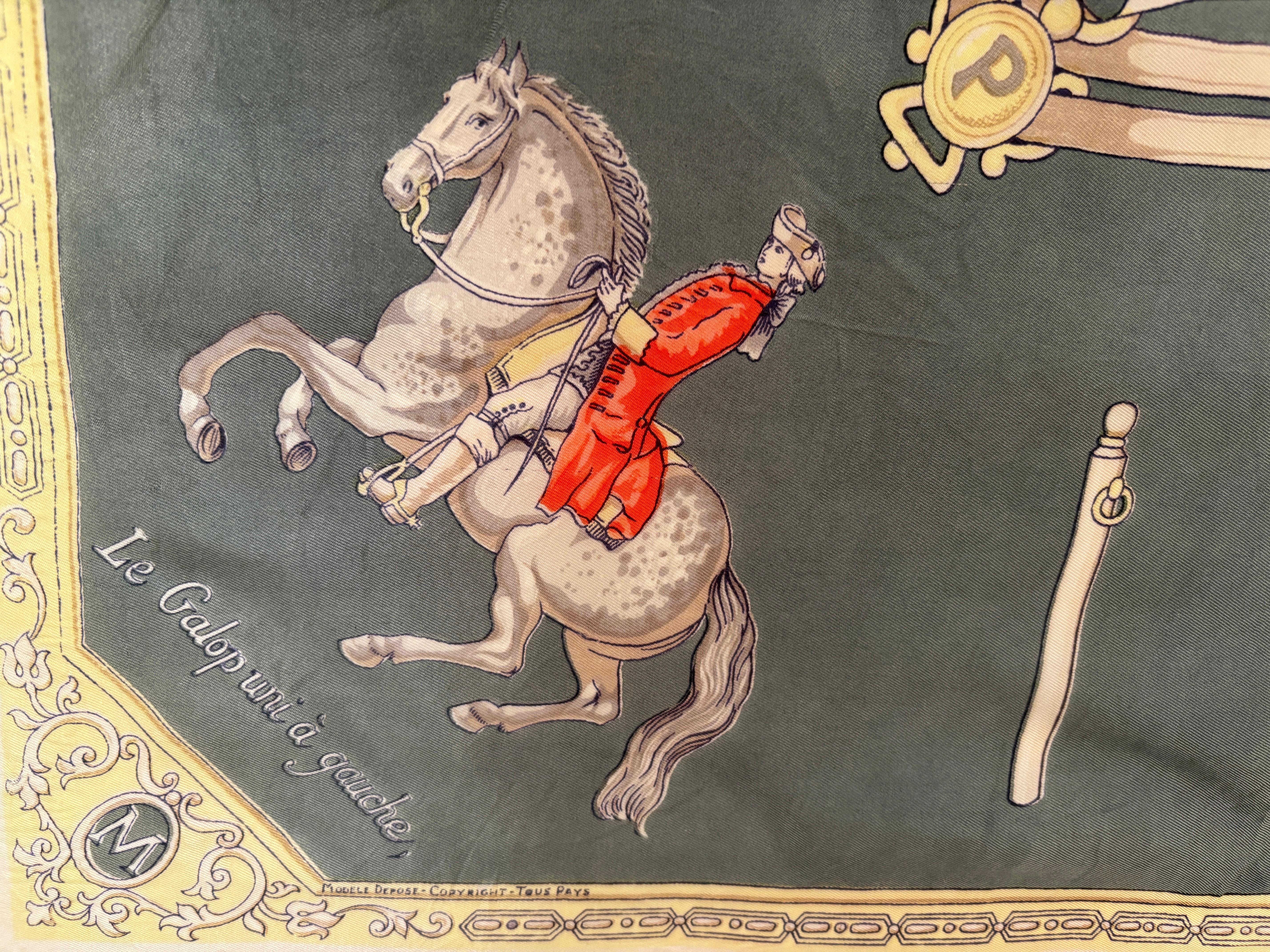 The Maneige Royal by Antoine de Pluvinel Silk Scarf For Sale 3