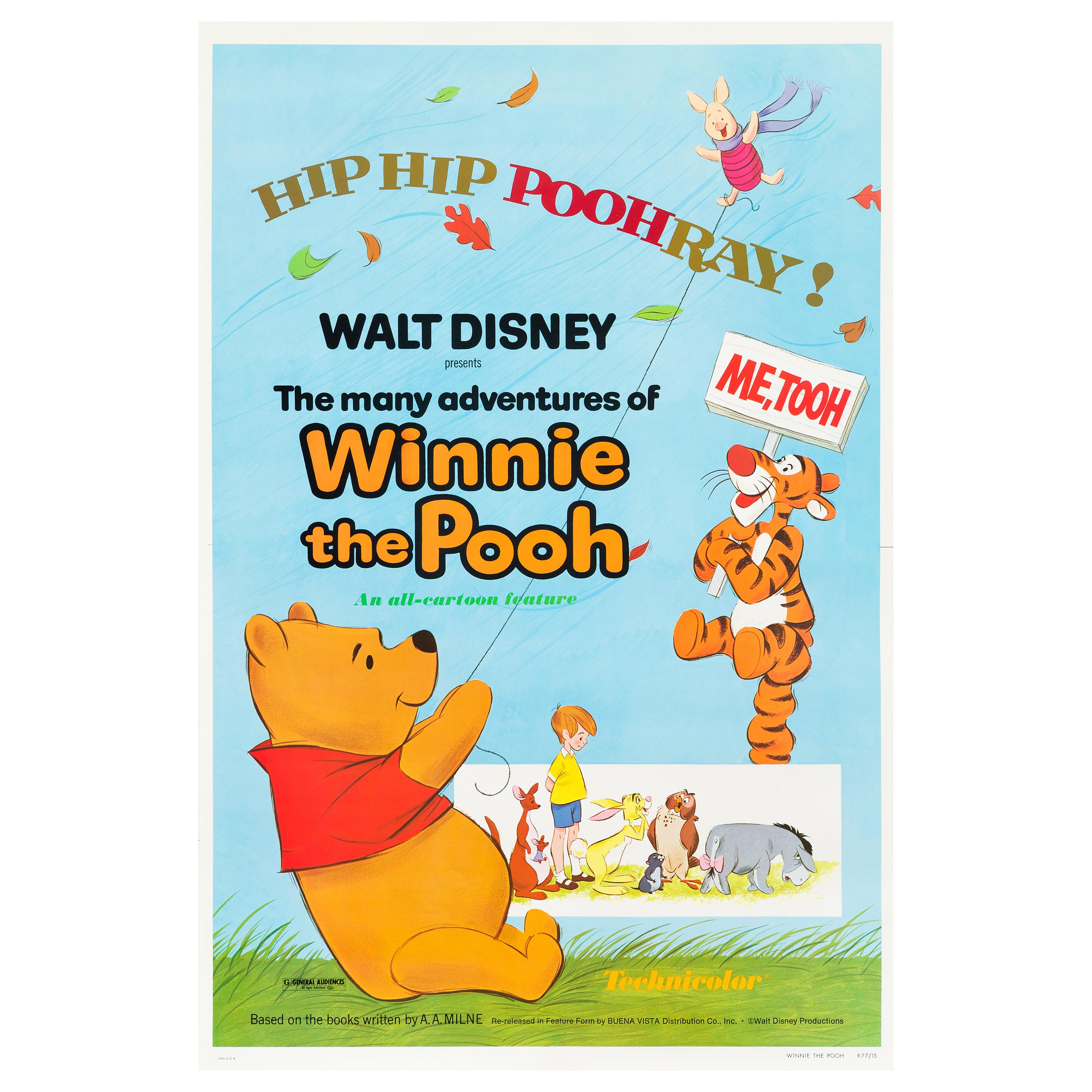 The Many Adventures of Winnie the Pooh" Original Vintage Movie Poster, 1977  For Sale at 1stDibs | the many adventures of winnie the pooh poster, the  many adventures of winnie the pooh