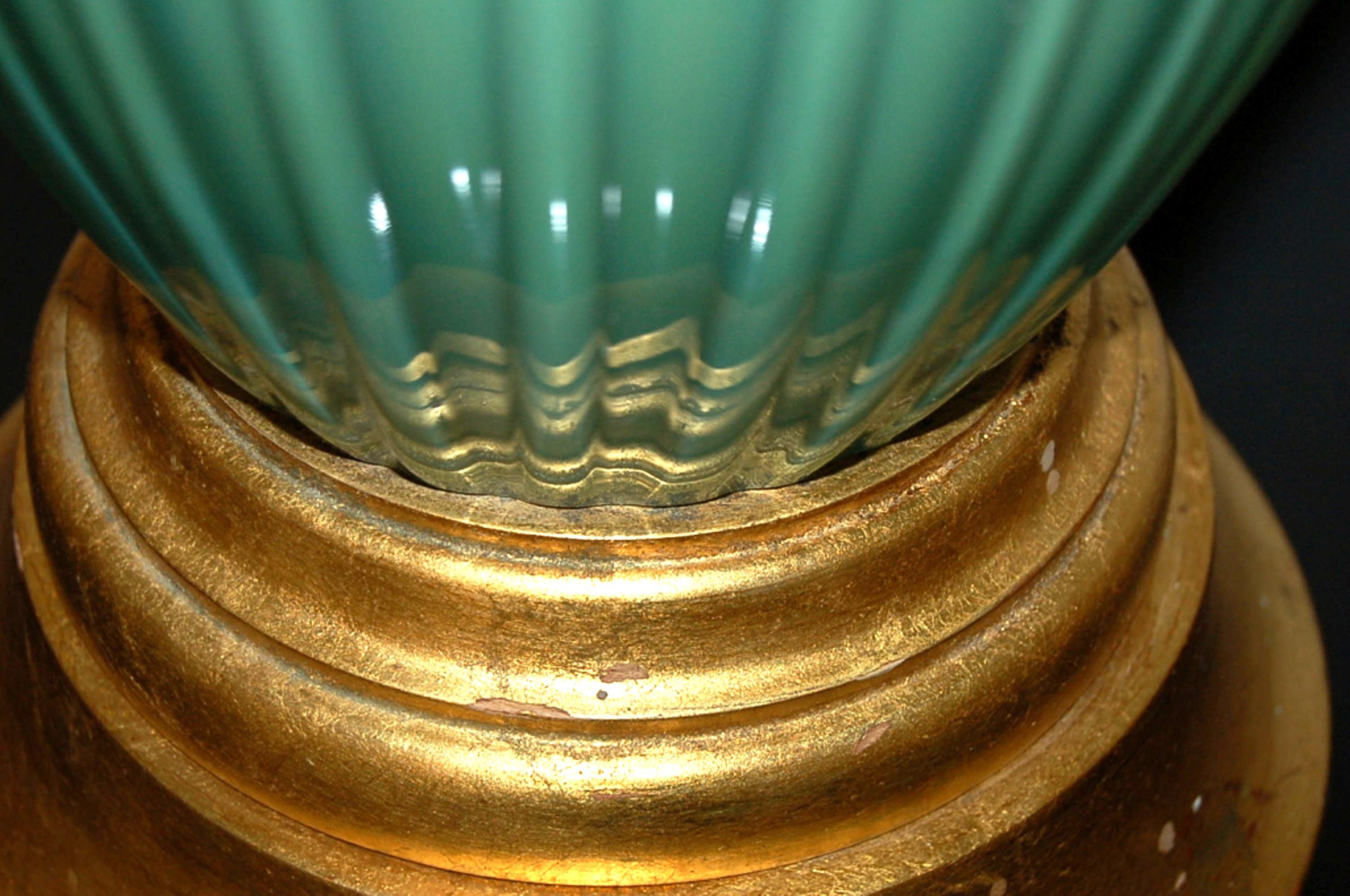 The Marbro Lamp Company - Lámpara de Murano Verde Grande Vidrio soplado en venta