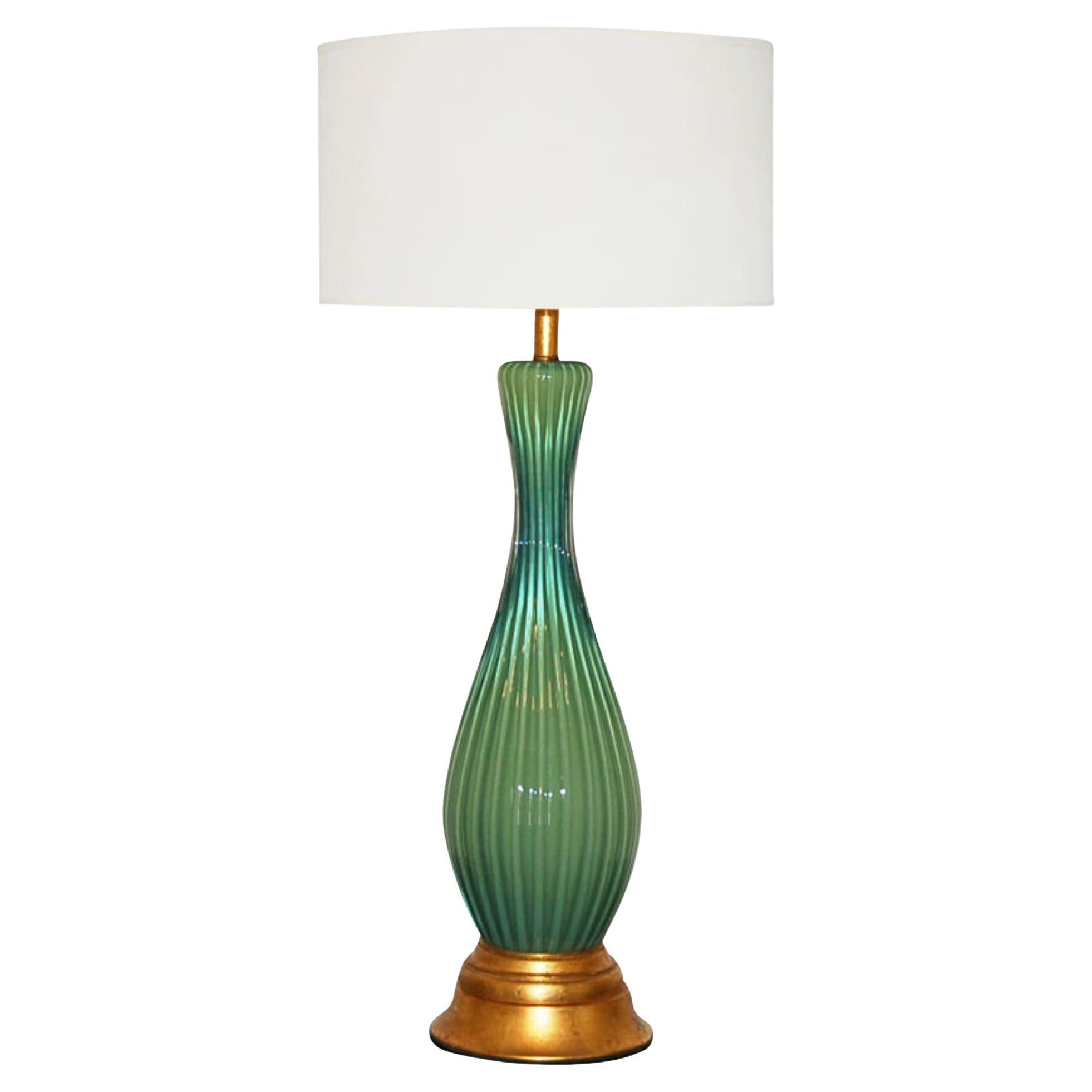 The Marbro Lamp Company – Large Green Murano Lamp
