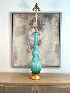 The Marbro Lamp Company – Vintage Murano Lamps in Turquoise Blue – A Pair