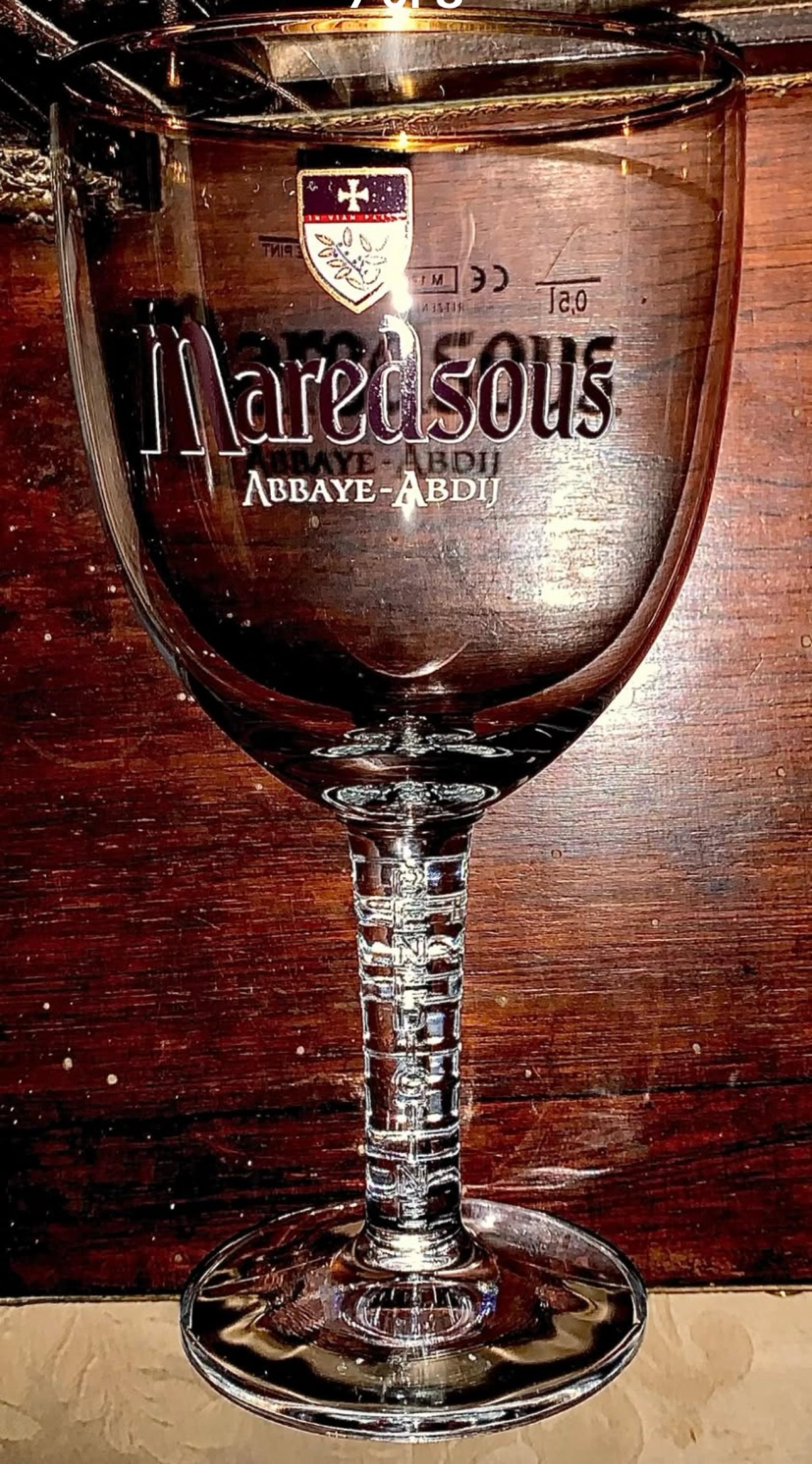 Late 20th Century The Maredsous 25 cl Belgian Beer Glass For Sale