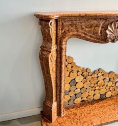 The Marie Antoinette:  A Classical Stone Fireplace in the Style of Louis XV