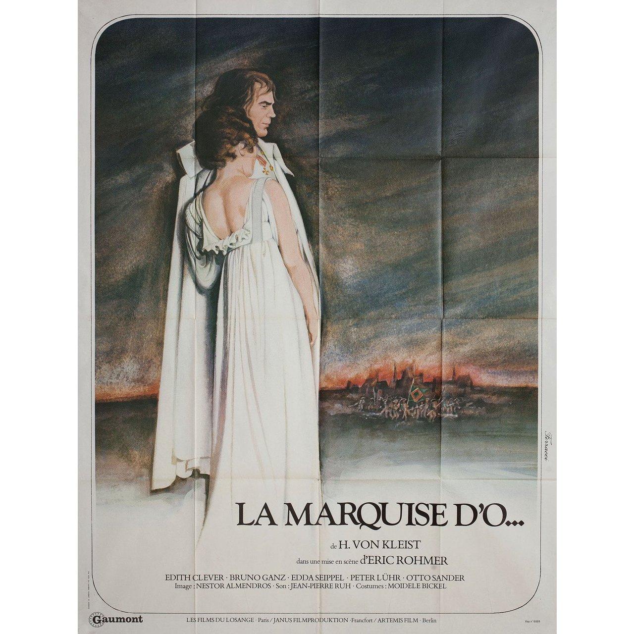 Gran cartel original francés de 1976 para la película La marquesa de O (Die Marquise von O...) dirigida por Eric Rohmer con Edith Clever / Bruno Ganz / Edda Seippel / Peter Luhr. Muy buen estado, doblado. Muchos carteles originales se emitieron