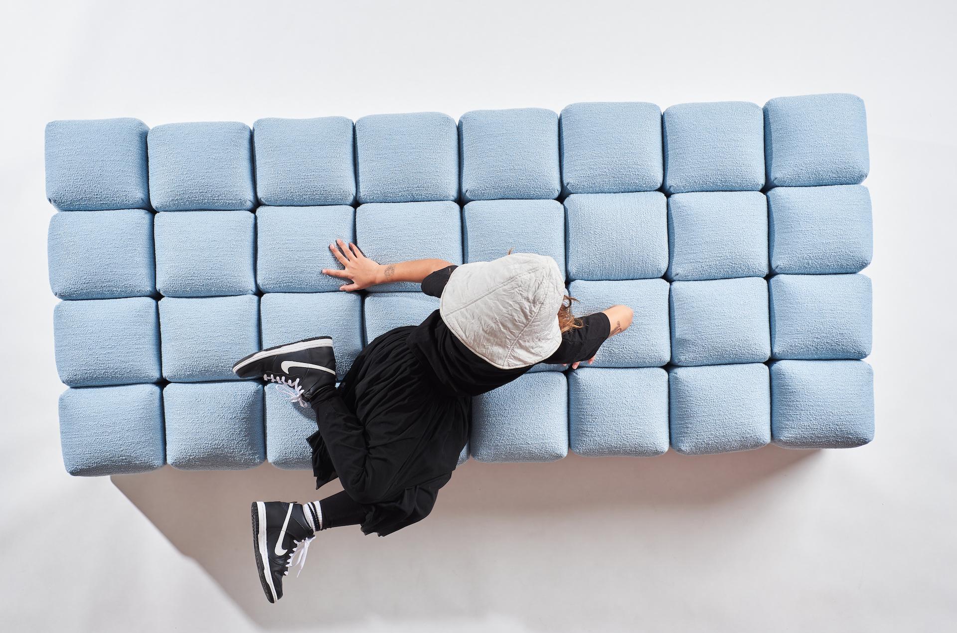 Il Daybed Marshmallow - Daybed imbottito con struttura in alluminio in vendita 5