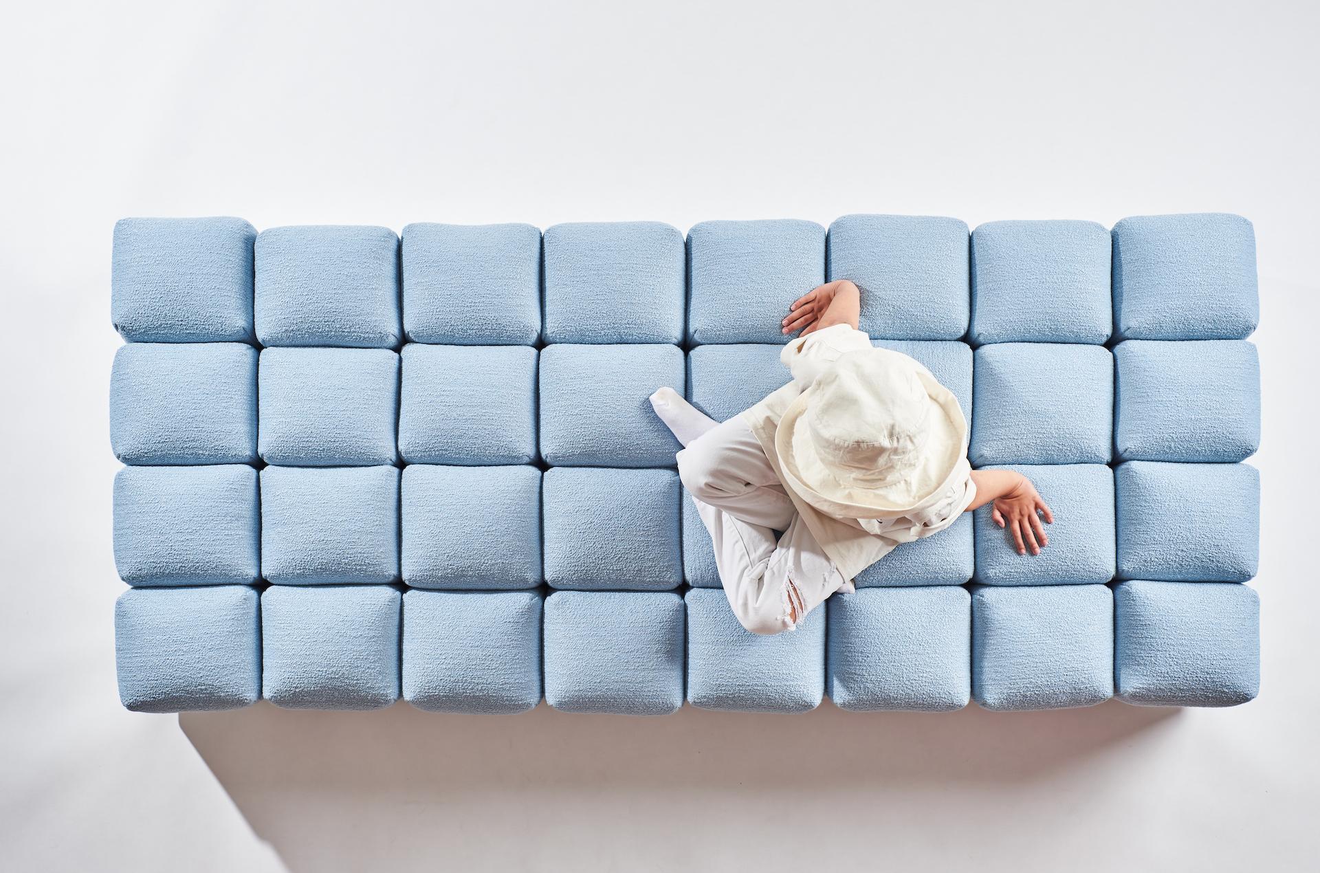 Il Daybed Marshmallow - Daybed imbottito con struttura in alluminio in vendita 6