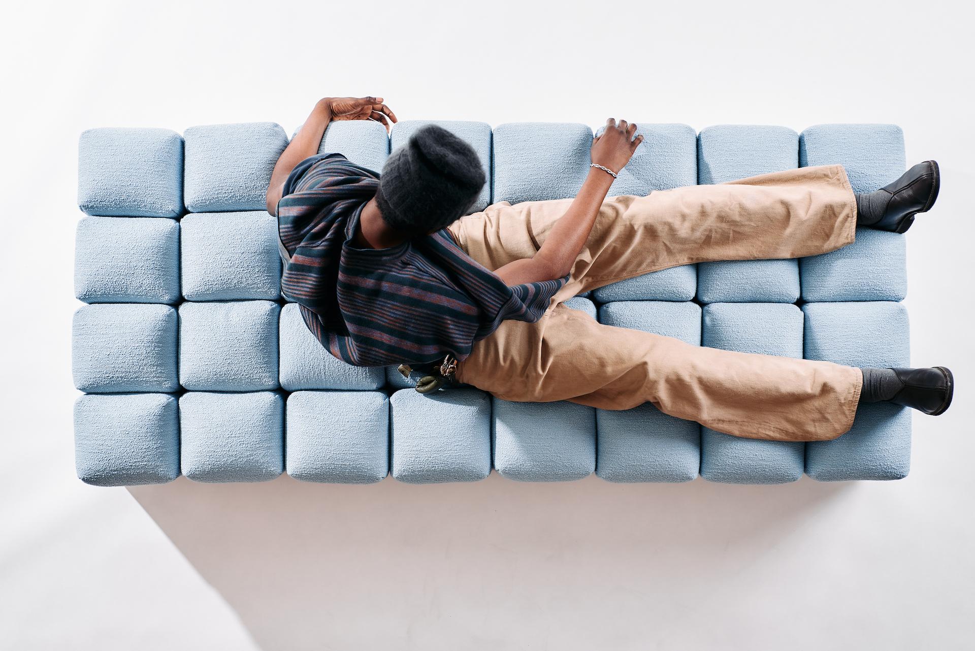 Alluminio Il Daybed Marshmallow - Daybed imbottito con struttura in alluminio in vendita