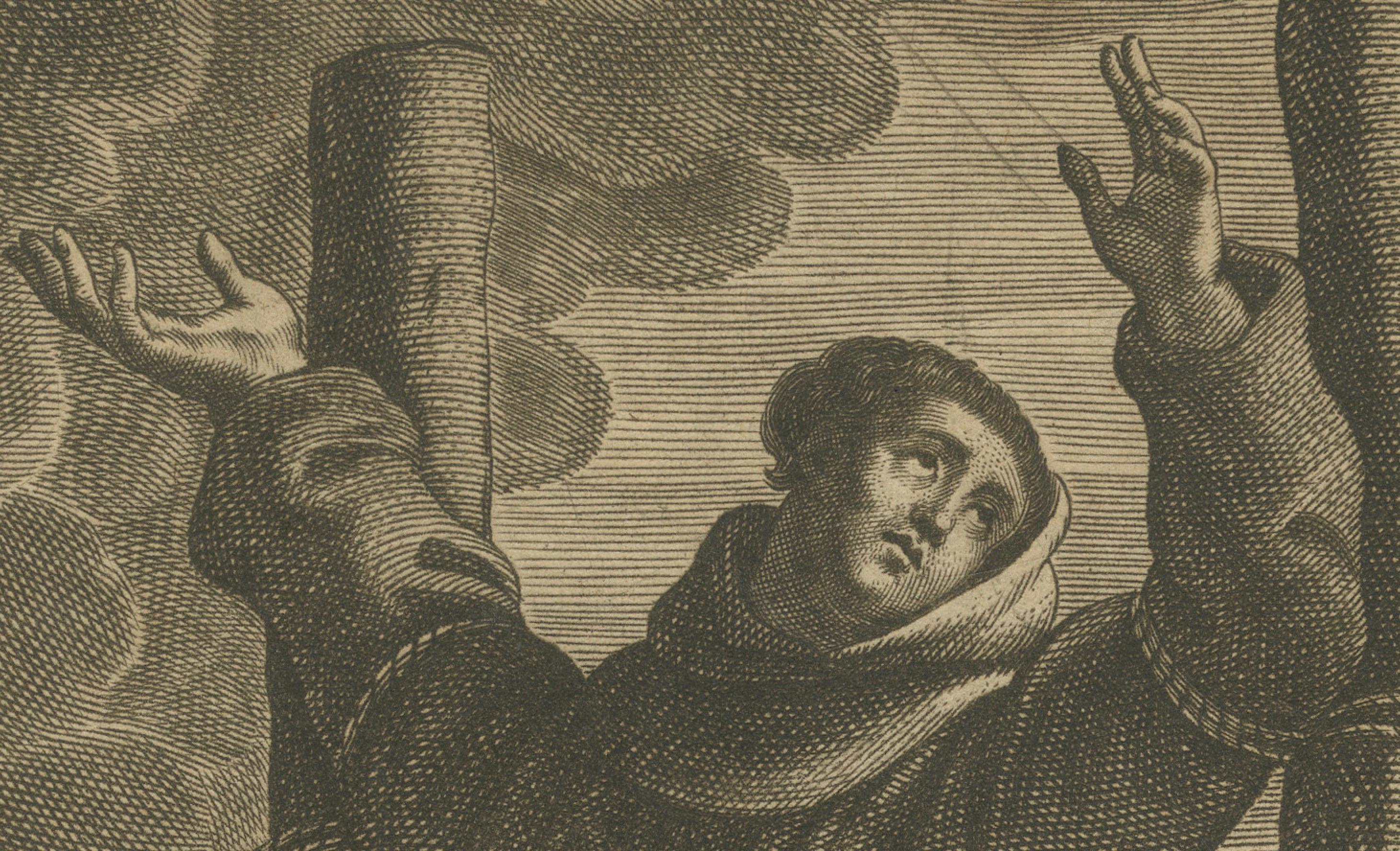 Le martyre du père John Forest, brûlé sur ordre d'Henry VIII en 1538 Bon état - En vente à Langweer, NL