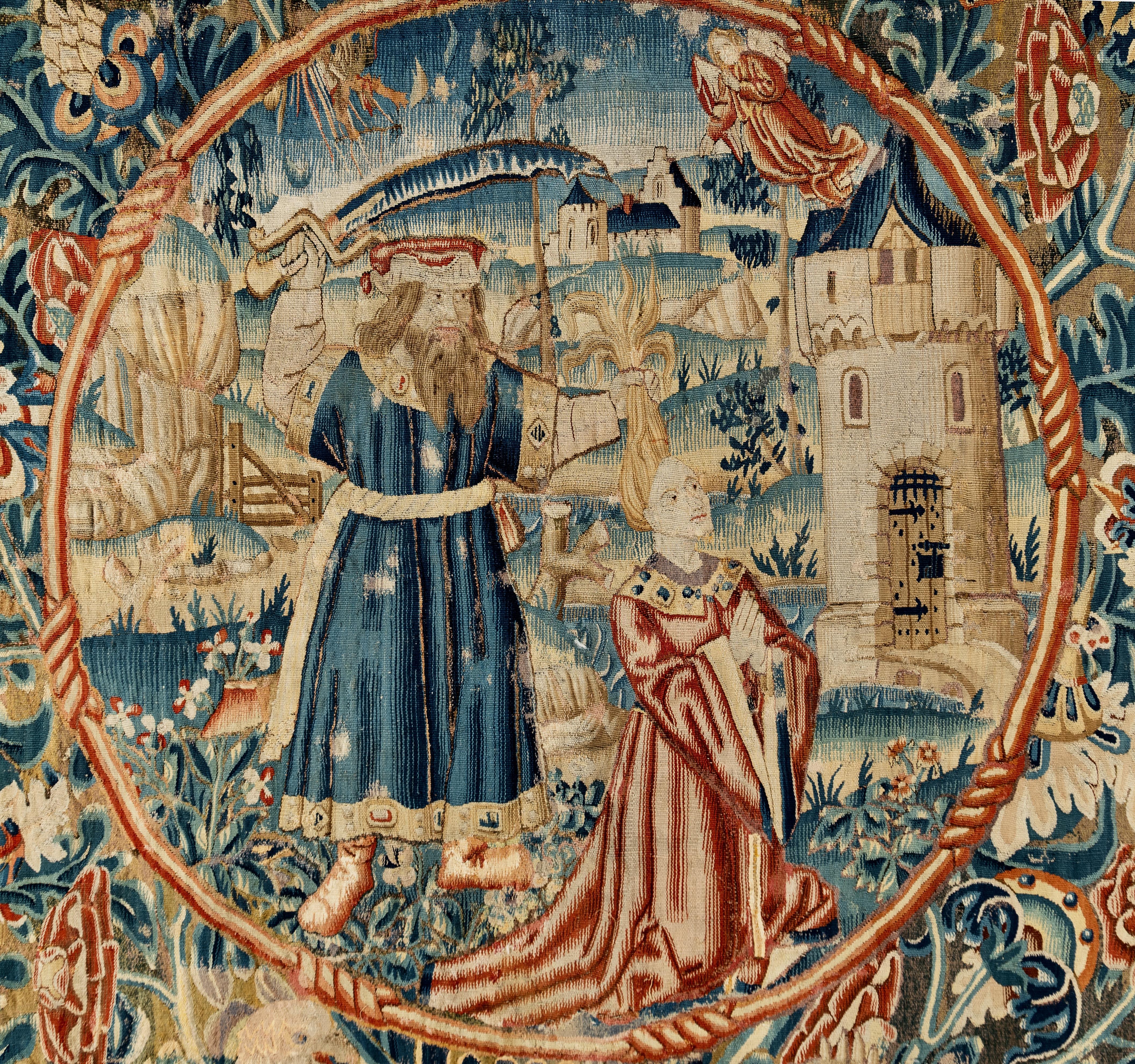 Le martyre de Santa Barbara
Tapisserie en laine et soie
Bruges, 1530-50
270 x 198 cm
L'expertise du professeur Guy Delmarcel


Cette tapisserie flamande est un exemple remarquable de l'artisanat du XVIe siècle, qui se distingue par une palette de