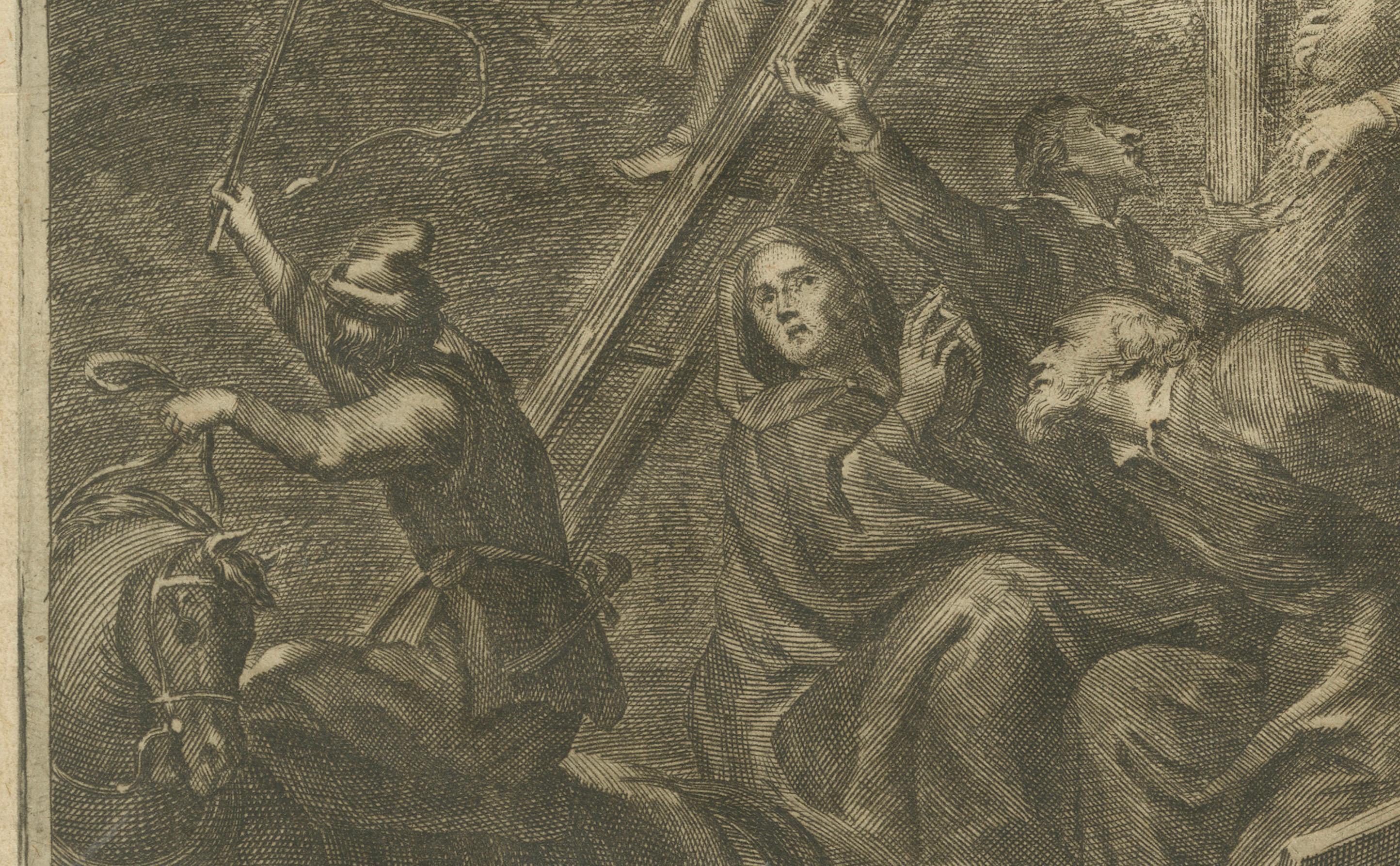 The Martyrdom of Secular Priests and One Benedictine Monk by Parlement, c.1680 In Good Condition For Sale In Langweer, NL