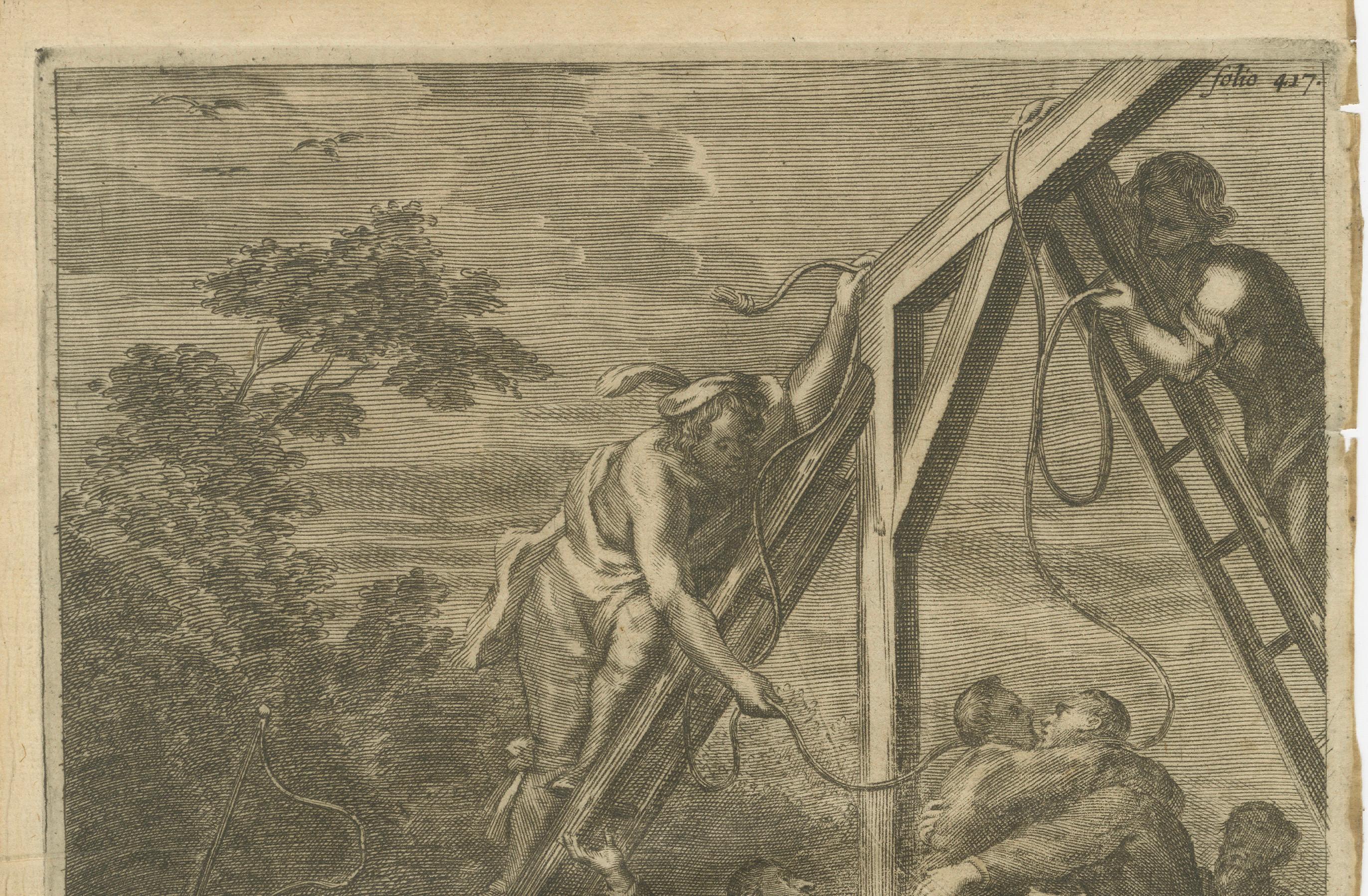 Late 17th Century The Martyrdom of Secular Priests and One Benedictine Monk by Parlement, c.1680 For Sale