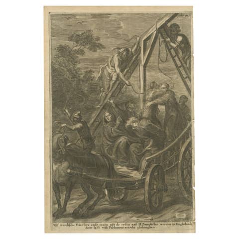 The Martyrdom of Secular Priests and One Benedictine Monk by Parlement, c.1680