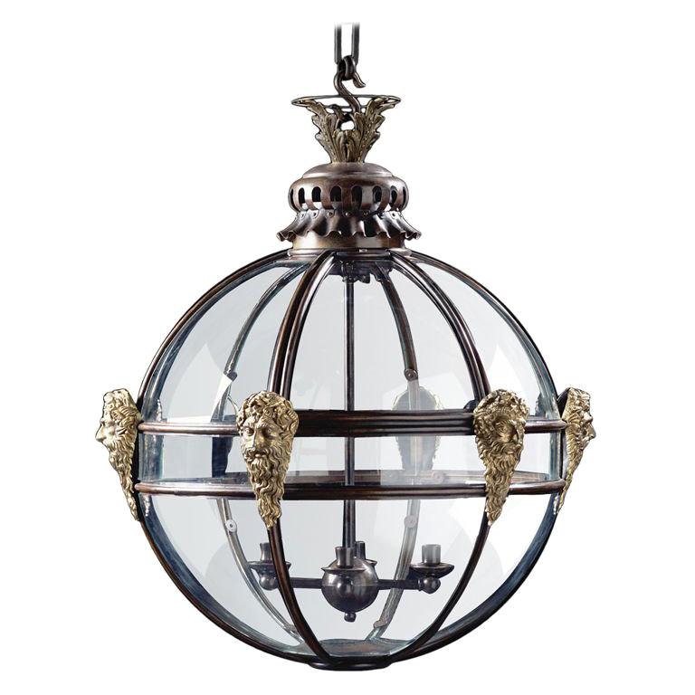 The Jamb Mask Globe lantern For Sale